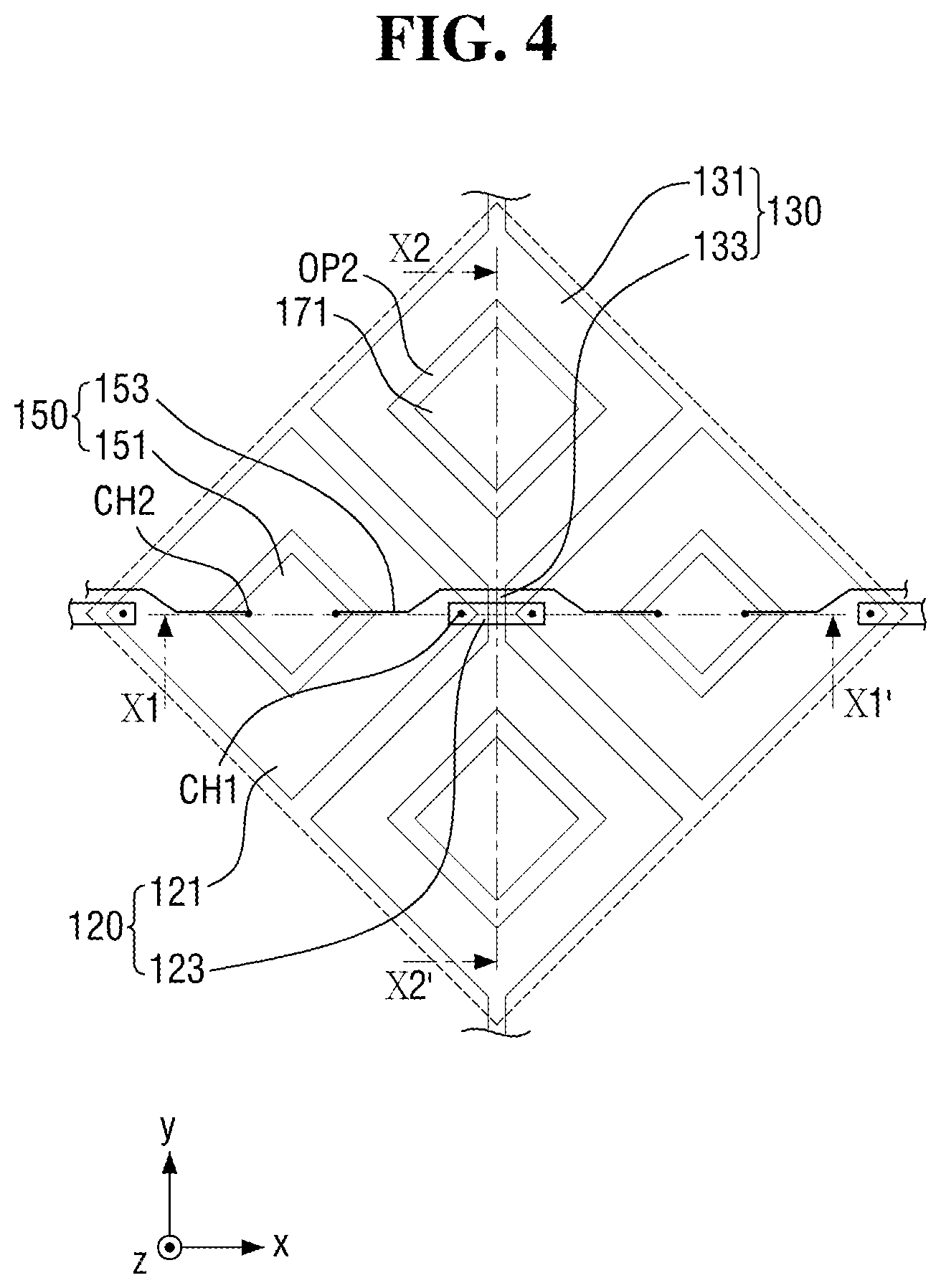 Patent US12147632 Figure 4 – Touch sensor and display device