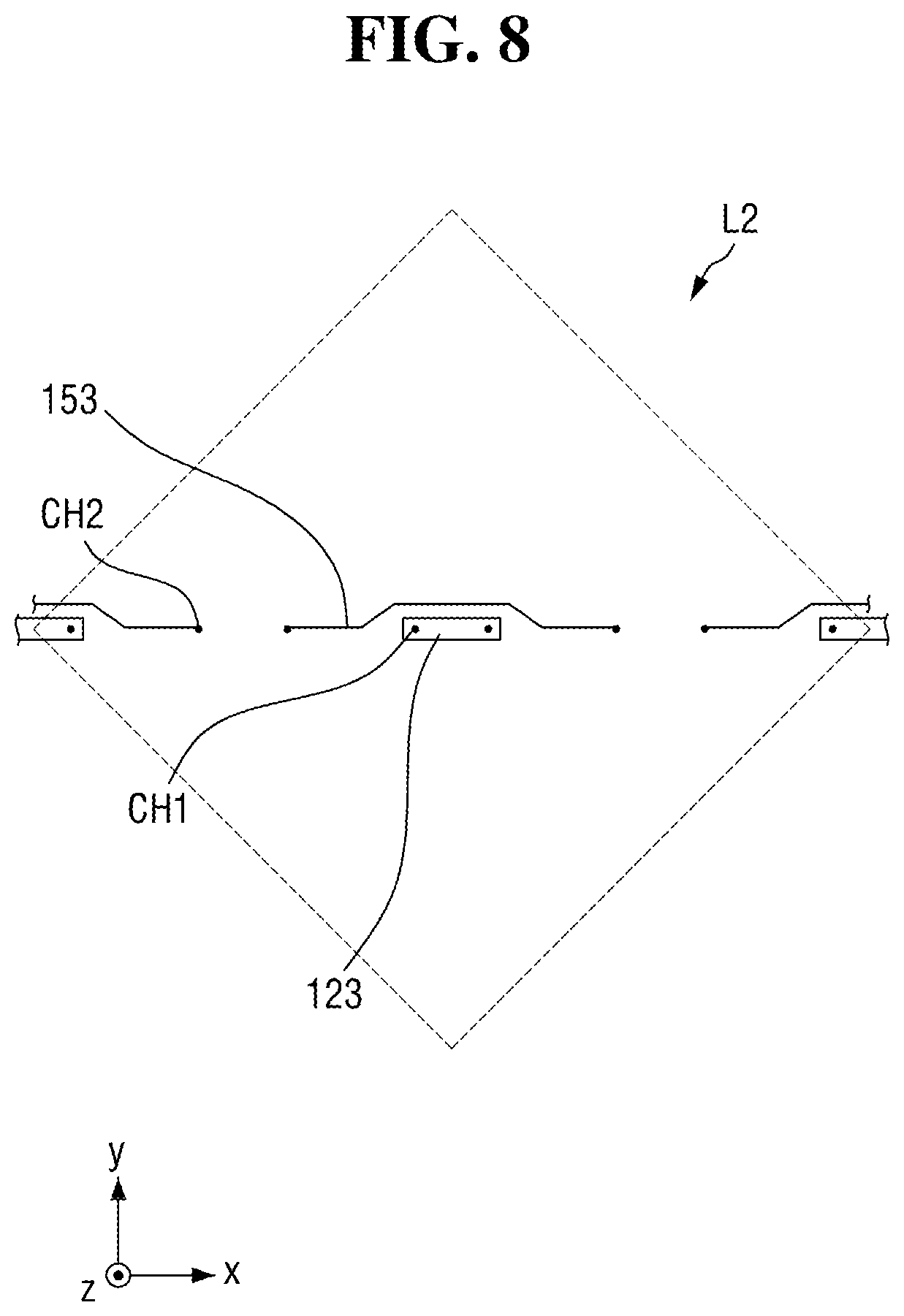 Patent US12147632 Figure 8 – Touch sensor and display device