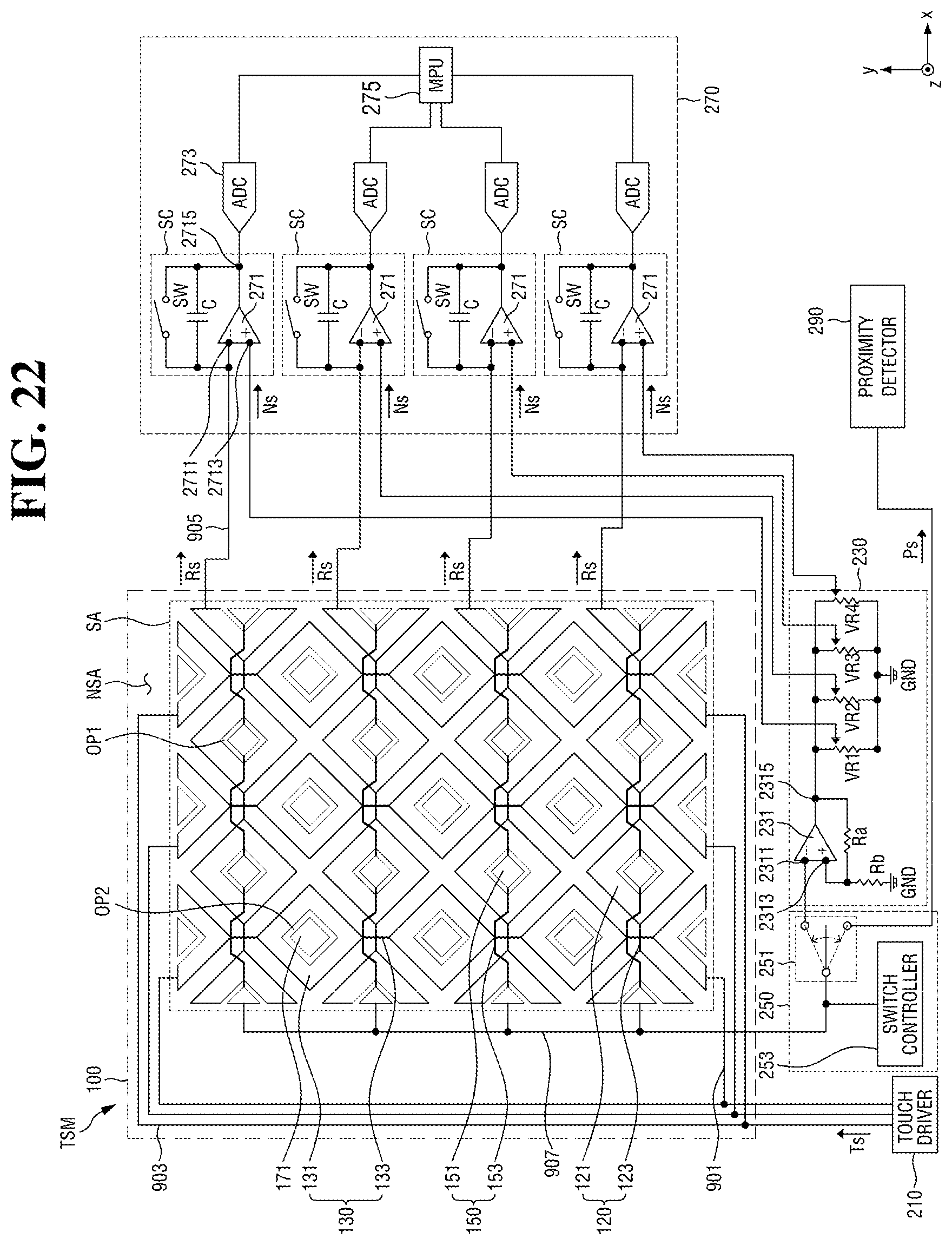 Patent US12147632 Figure 20 – Touch sensor and display device