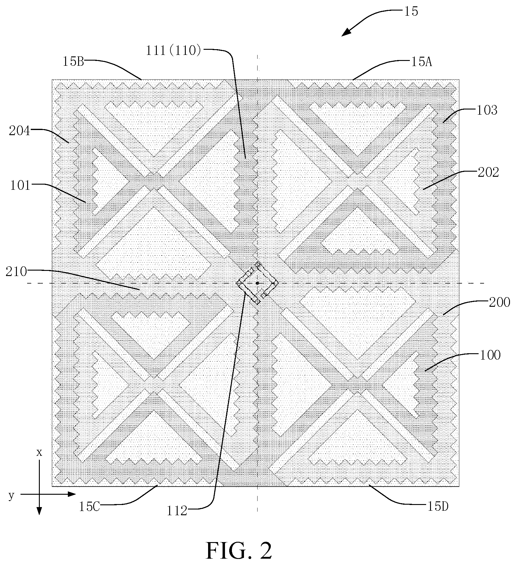Patent US12147639 Figure 2 – Touch substrate and display panel