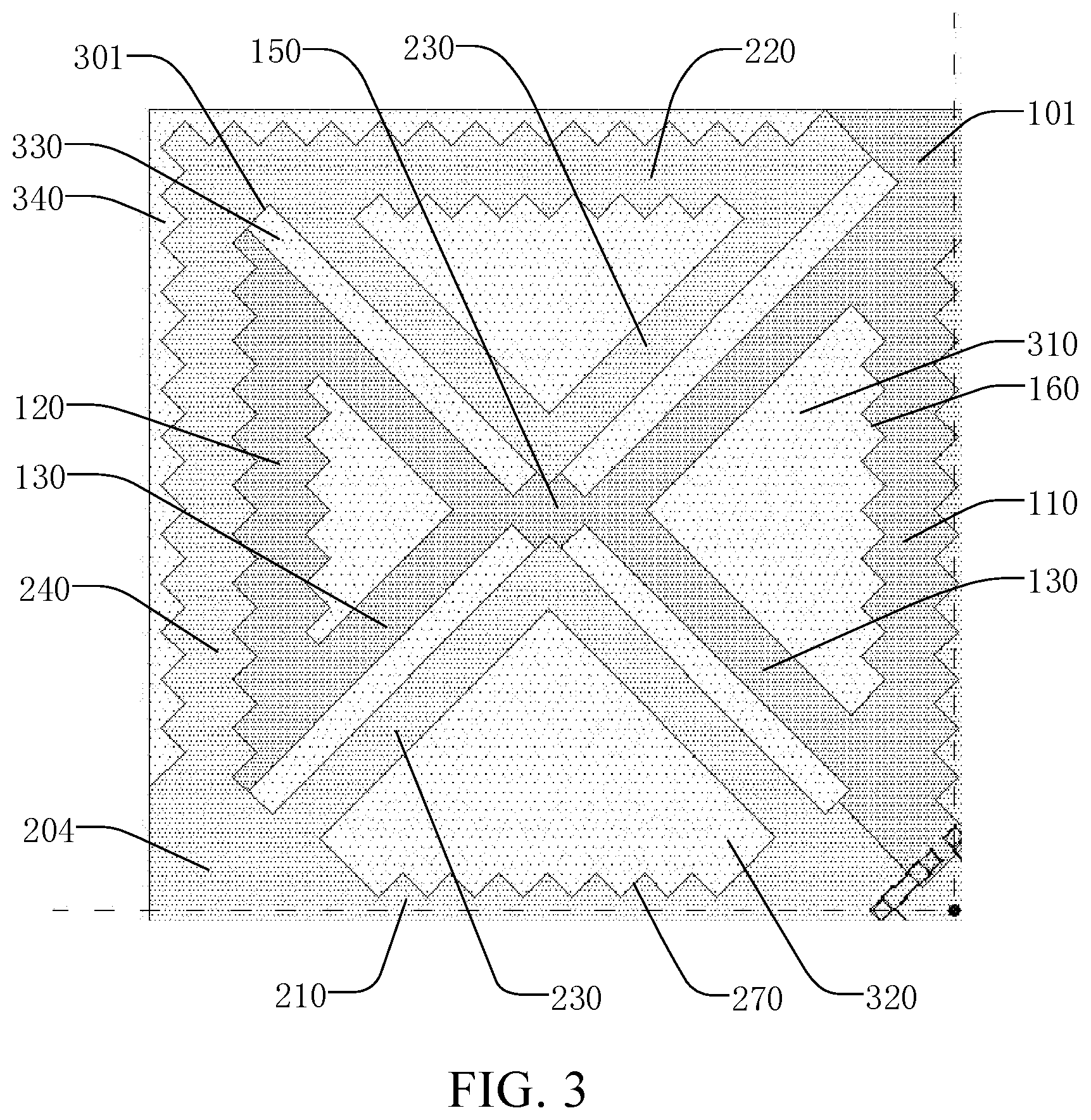 Patent US12147639 Figure 3 – Touch substrate and display panel