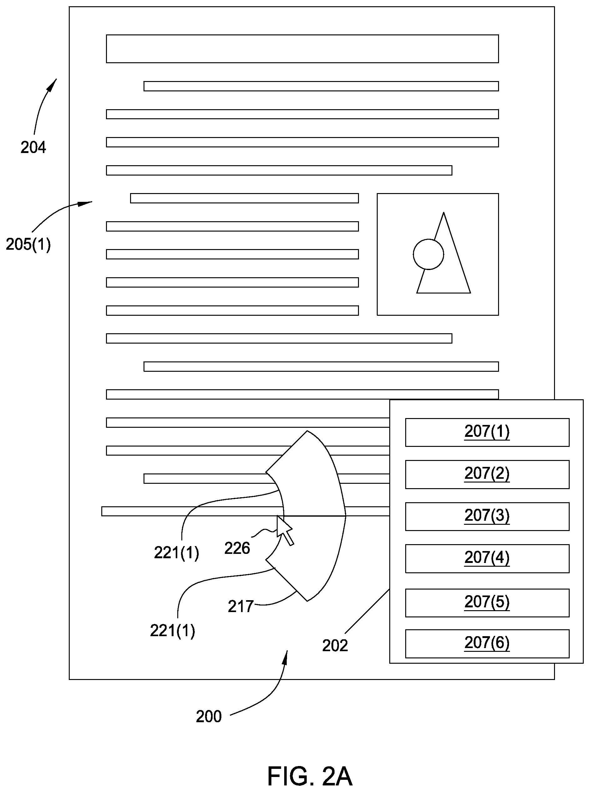Patent US12147645 Figure 2 – Logical structure-based document navigation