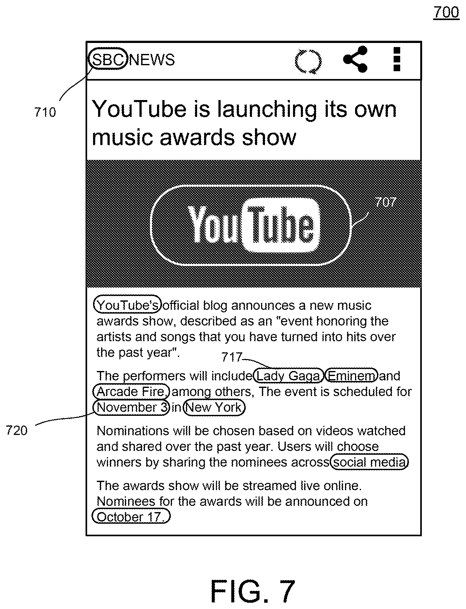 Patent US12147652 Figure 7 – Annotating screen content in a mobile environment