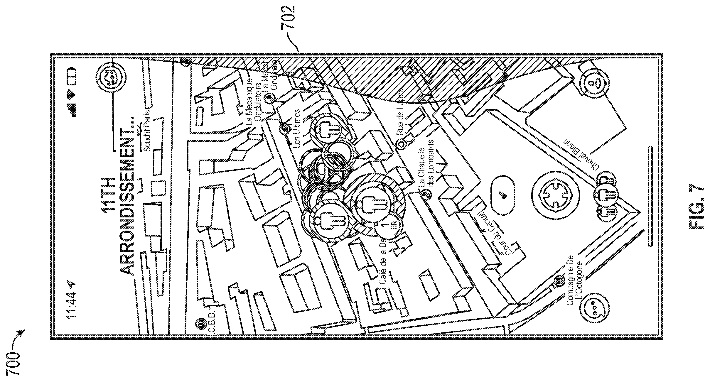 Patent US12147654 Figure 7 – Edge gesture interface with smart interactions