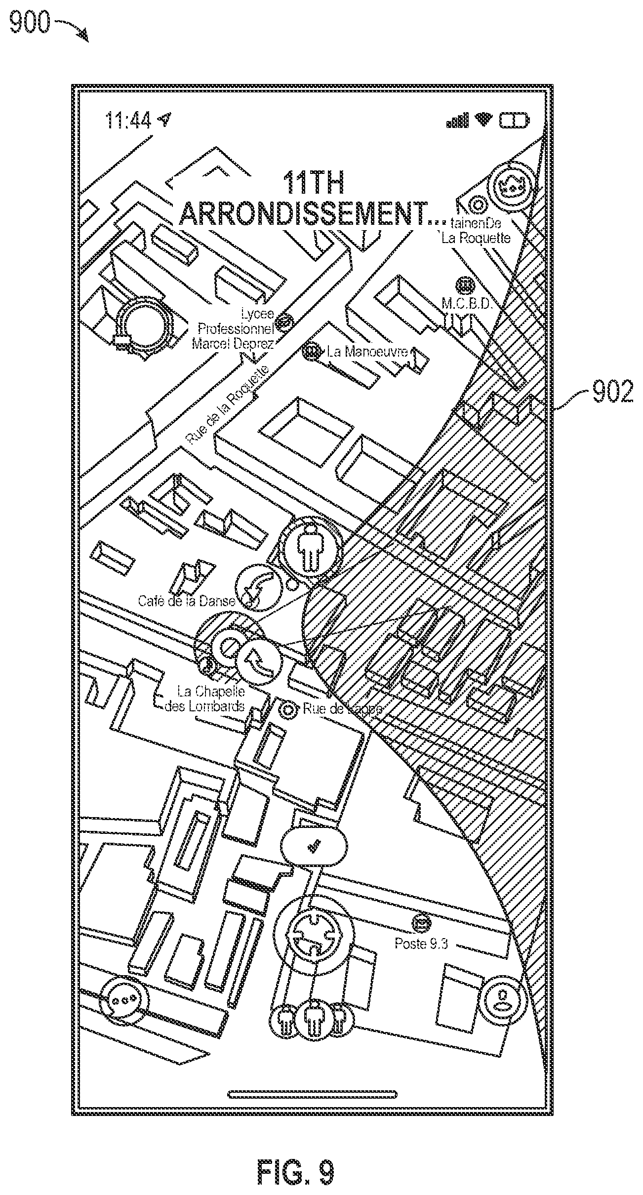 Patent US12147654 Figure 9 – Edge gesture interface with smart interactions