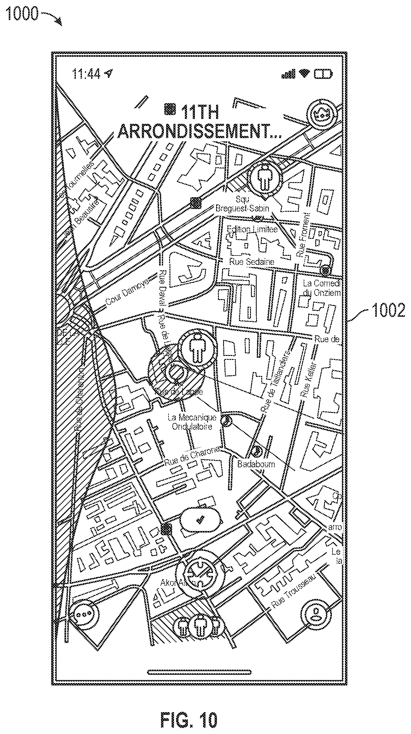 Patent US12147654 Figure 10 – Edge gesture interface with smart interactions