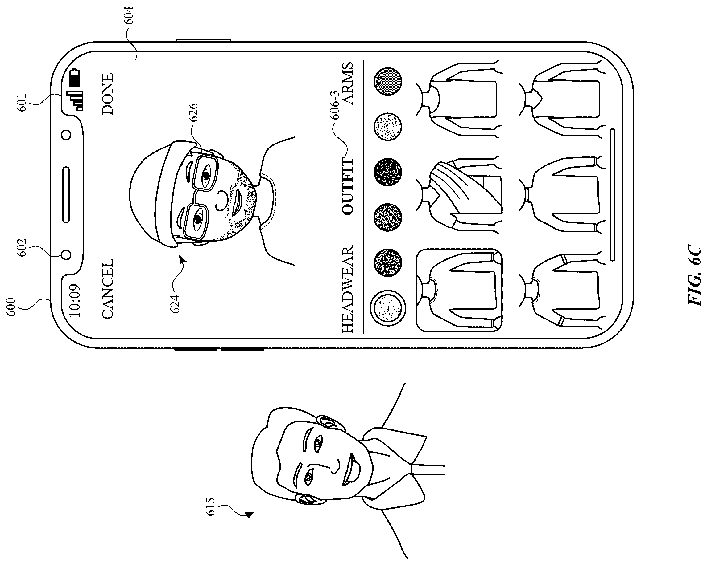 Patent US12147655 Figure 11 – Avatar sticker editor user interfaces
