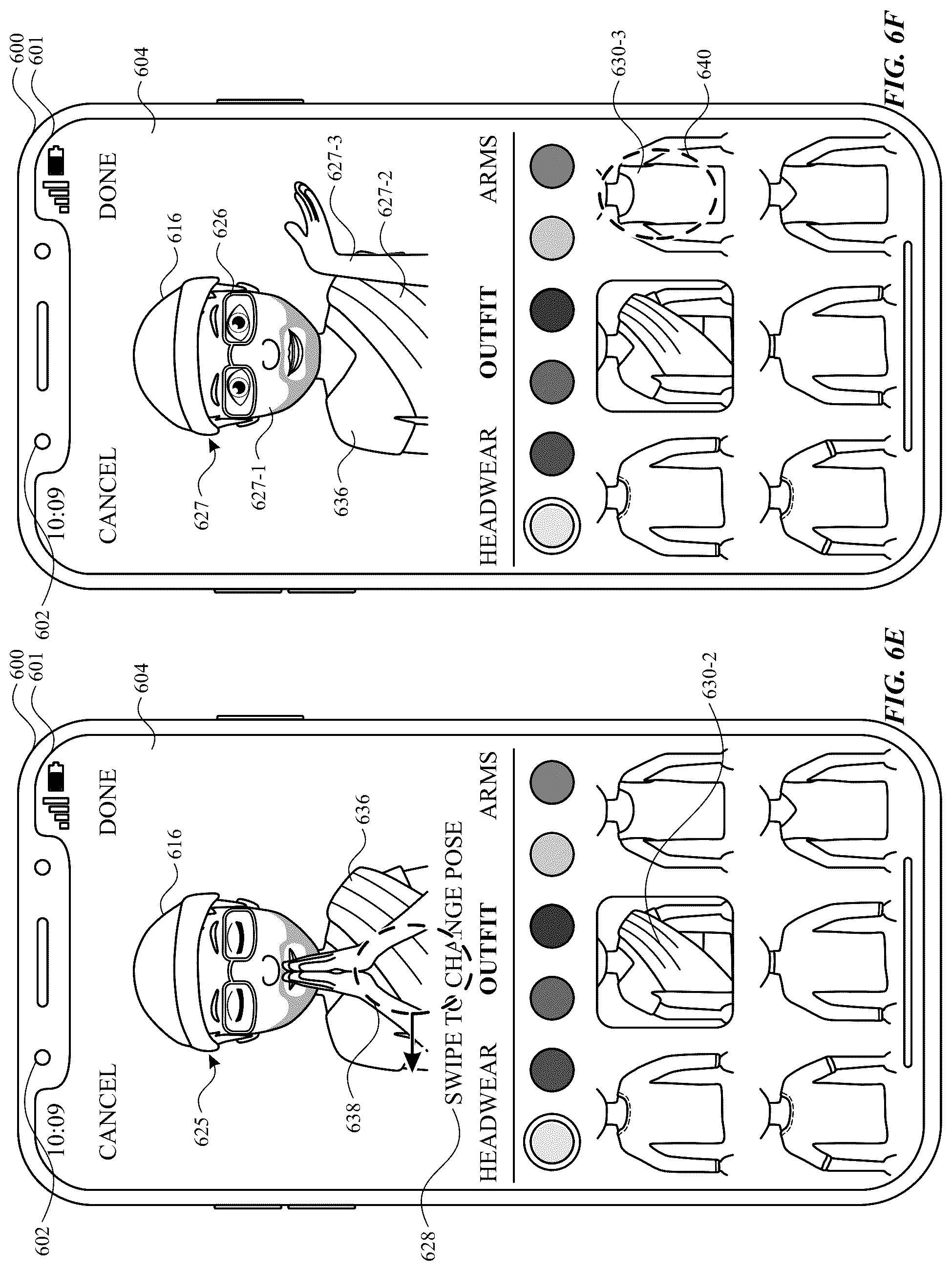 Patent US12147655 Figure 13 – Avatar sticker editor user interfaces