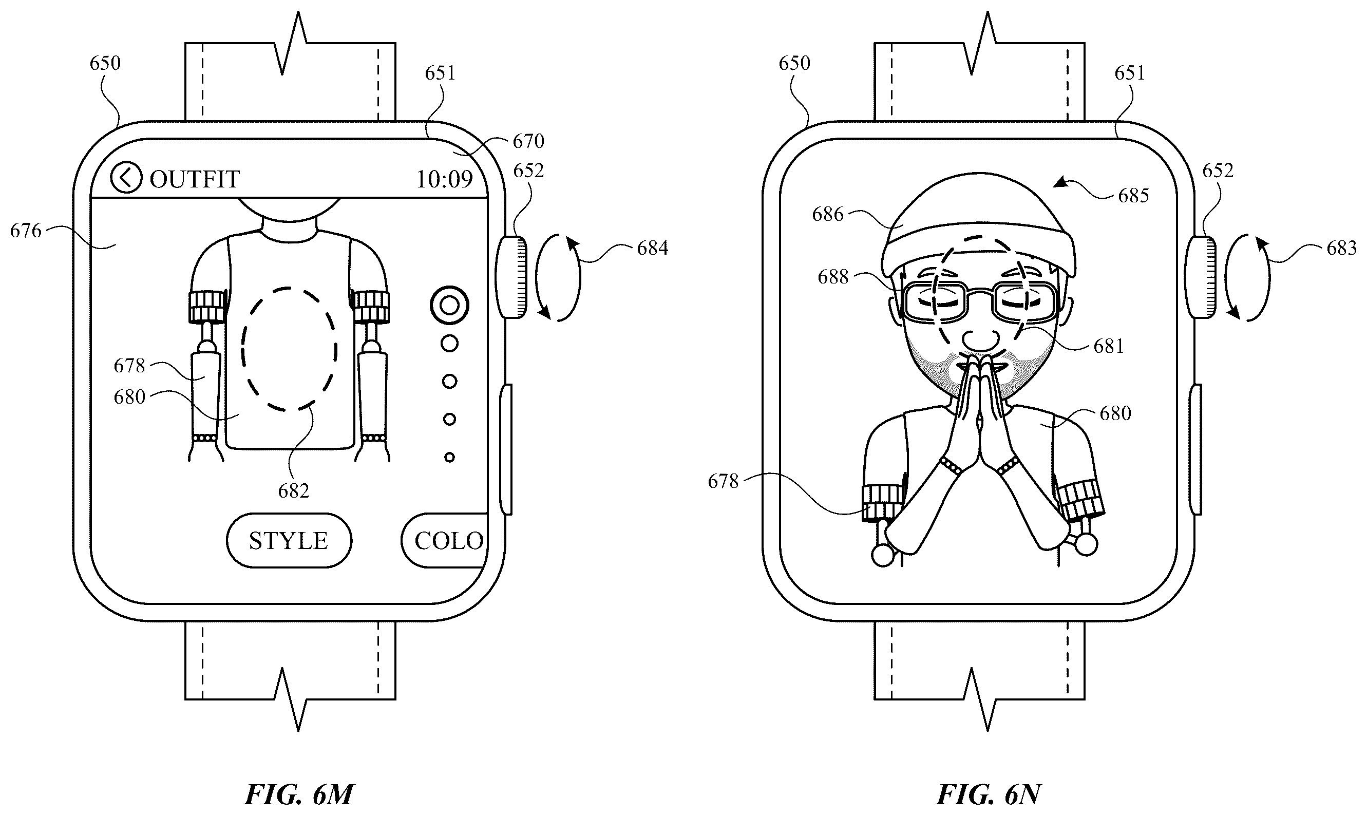 Patent US12147655 Figure 17 – Avatar sticker editor user interfaces
