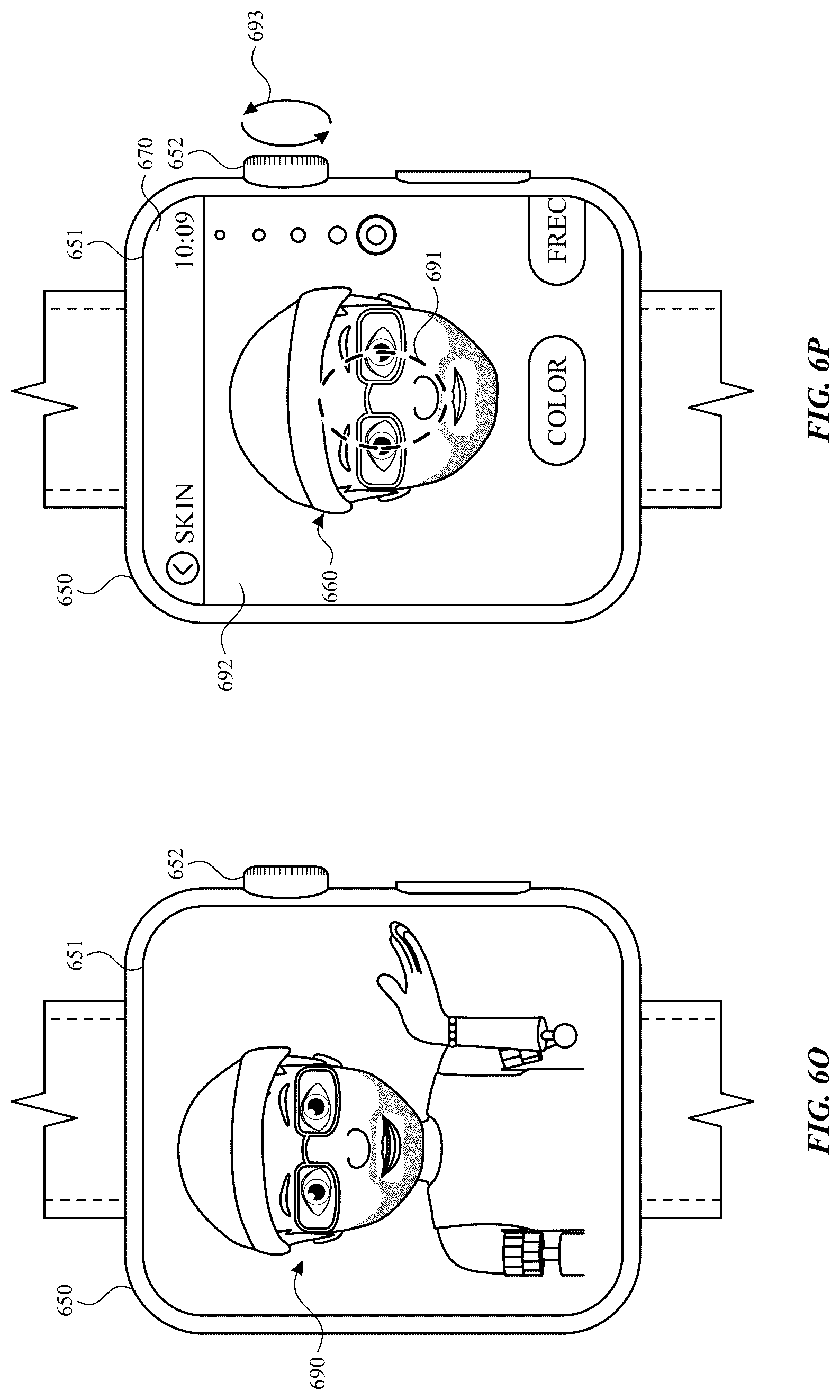 Patent US12147655 Figure 18 – Avatar sticker editor user interfaces