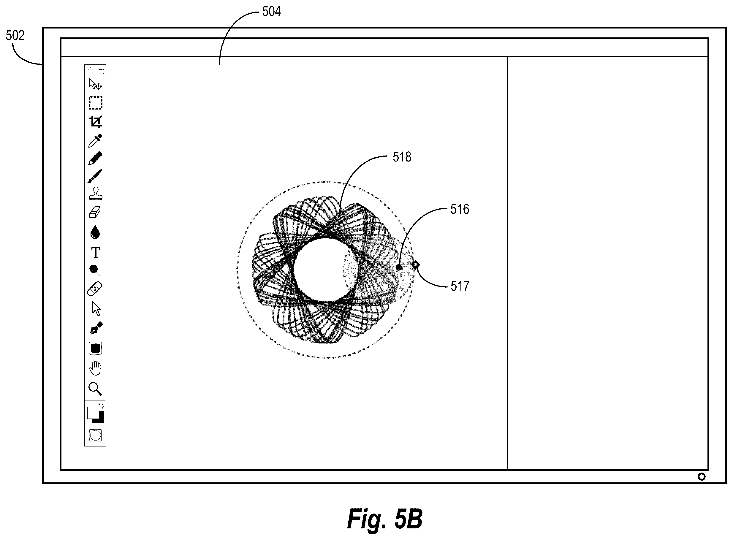 Patent US12147656 Figure 6 – Graphical user interfaces and techniques for generating digital spirographs