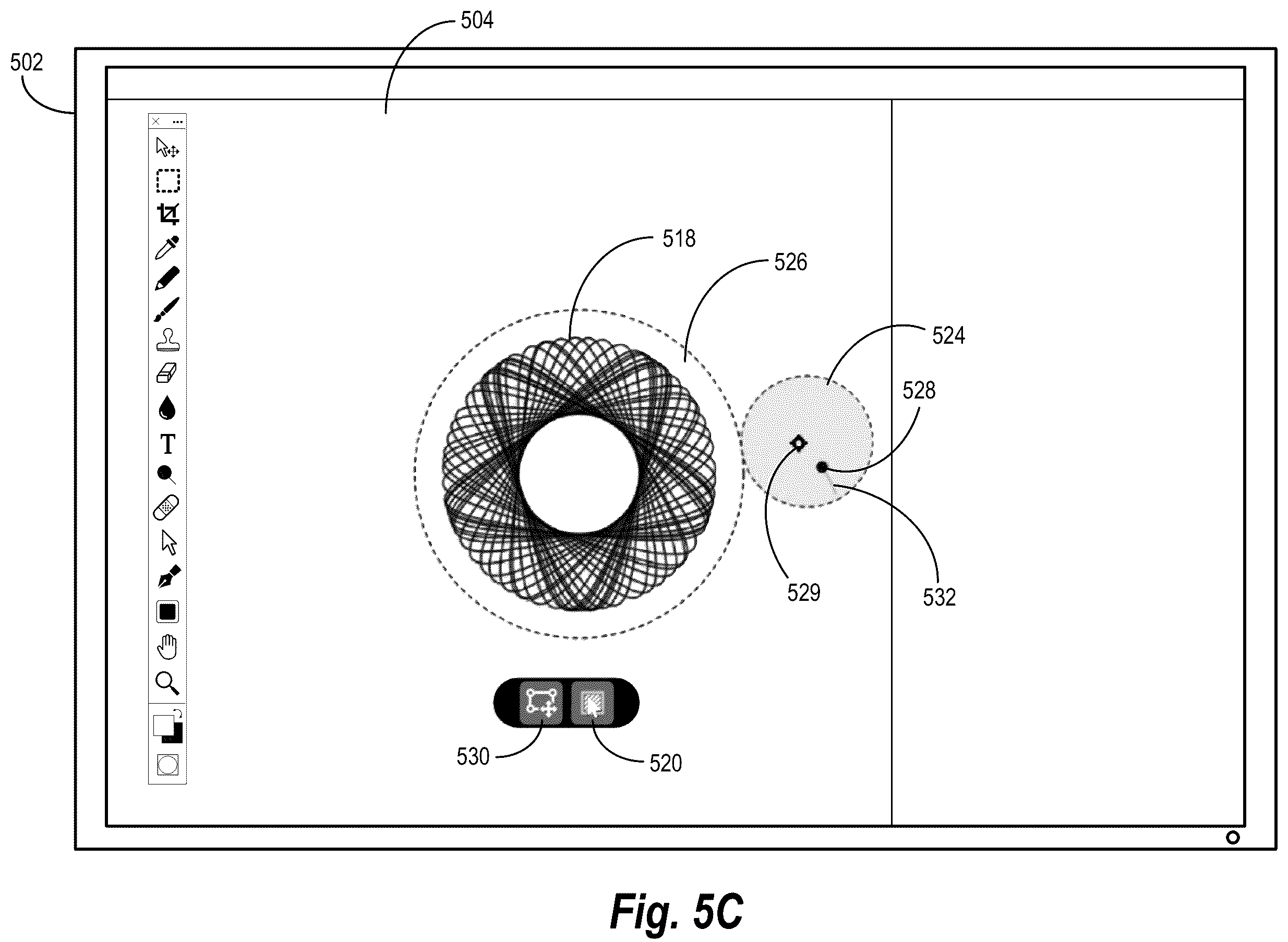 Patent US12147656 Figure 7 – Graphical user interfaces and techniques for generating digital spirographs