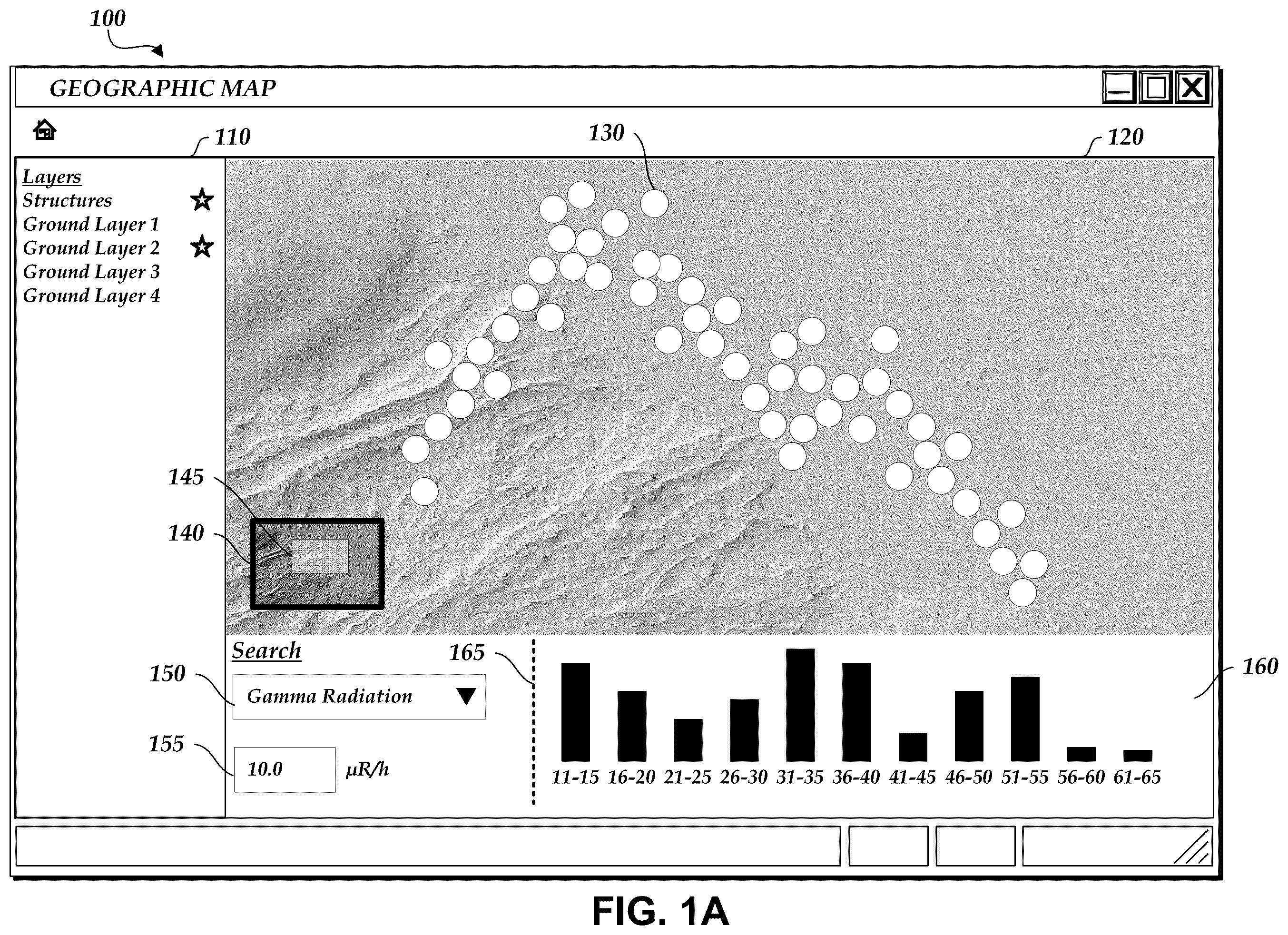 Patent US12147657 Figure 1 – Interactive user interfaces for location-based data analysis