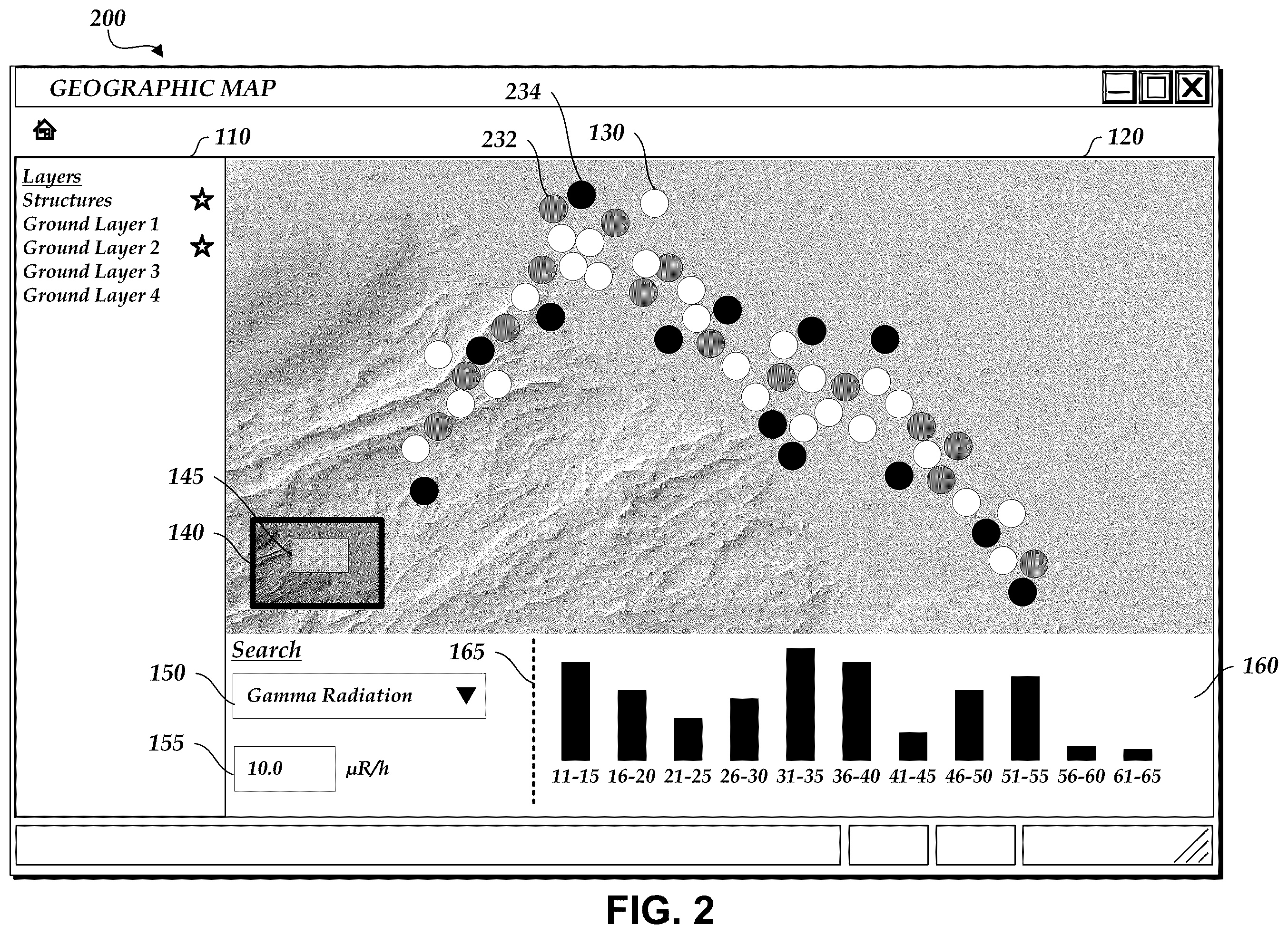 Patent US12147657 Figure 3 – Interactive user interfaces for location-based data analysis