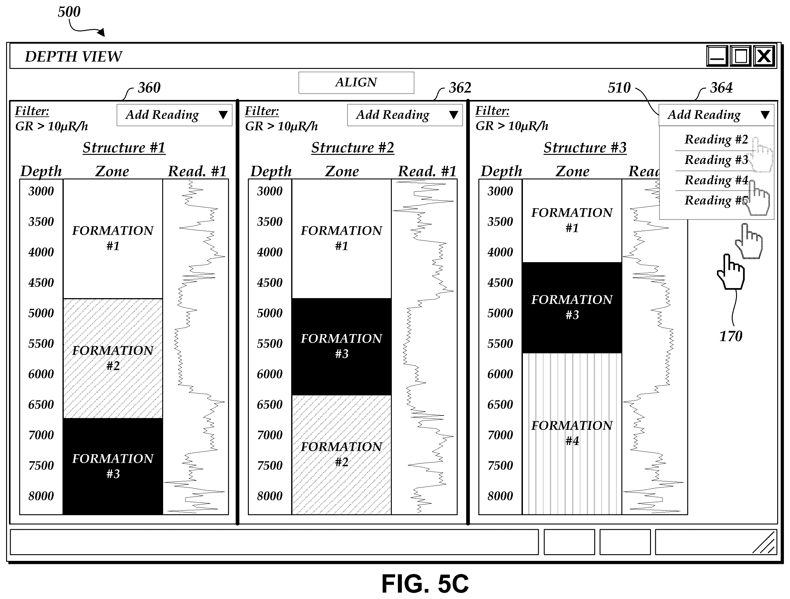 Patent US12147657 Figure 11 – Interactive user interfaces for location-based data analysis