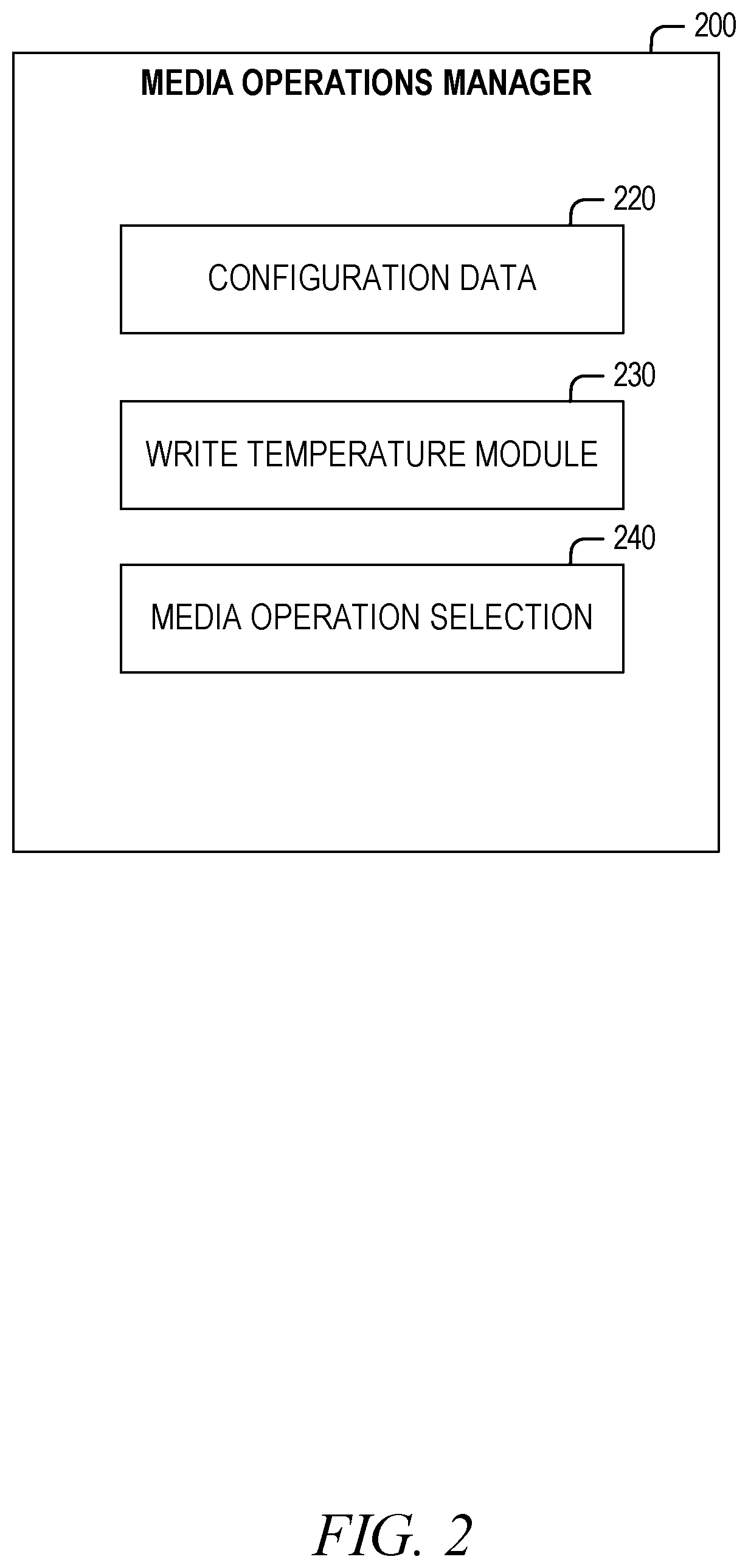 Patent US12147689 Figure 2 – Temperature-based media management for memory components