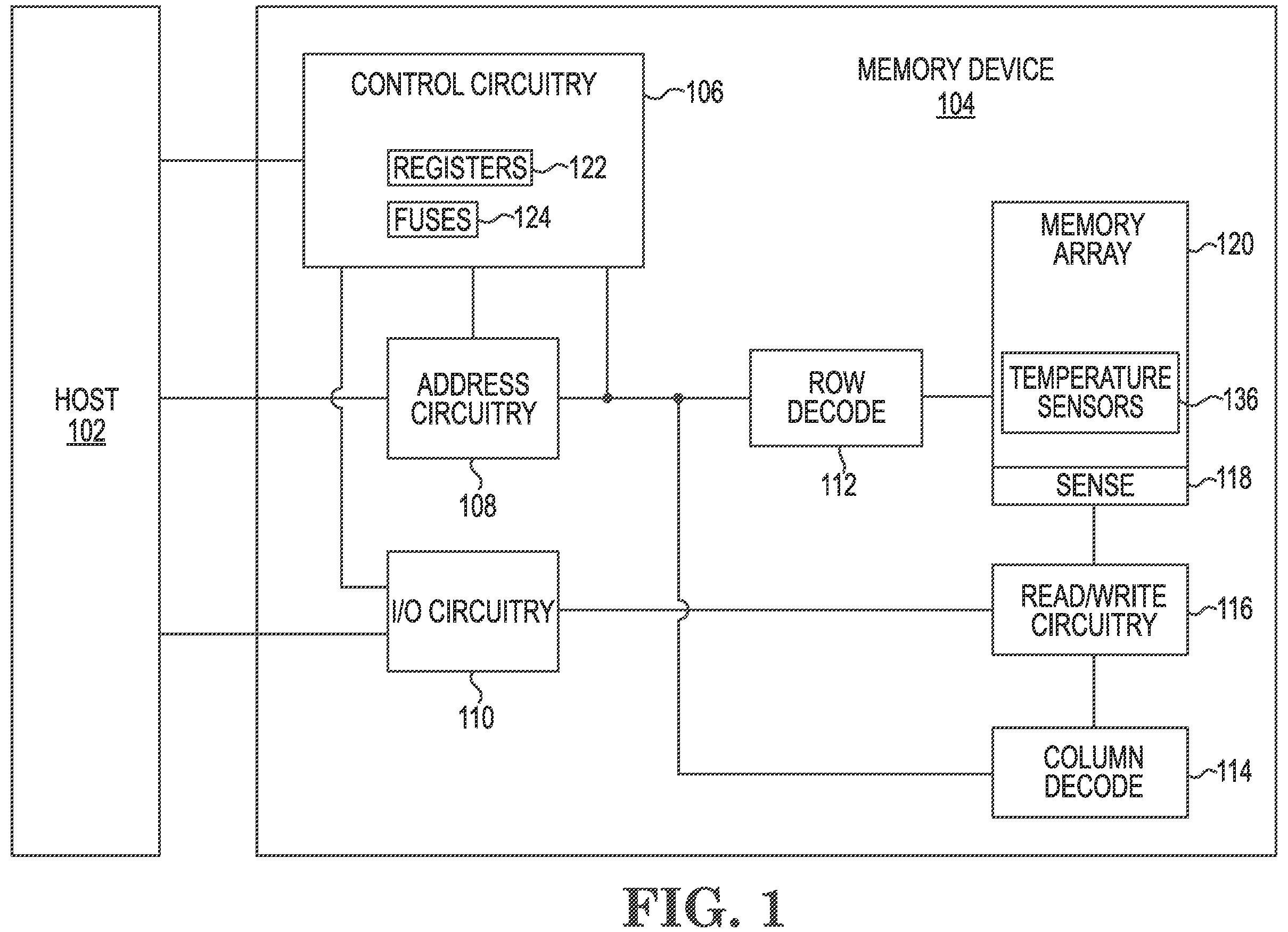 Patent US12147691 — Bank remapping based on sensed temperature — Figure 1
