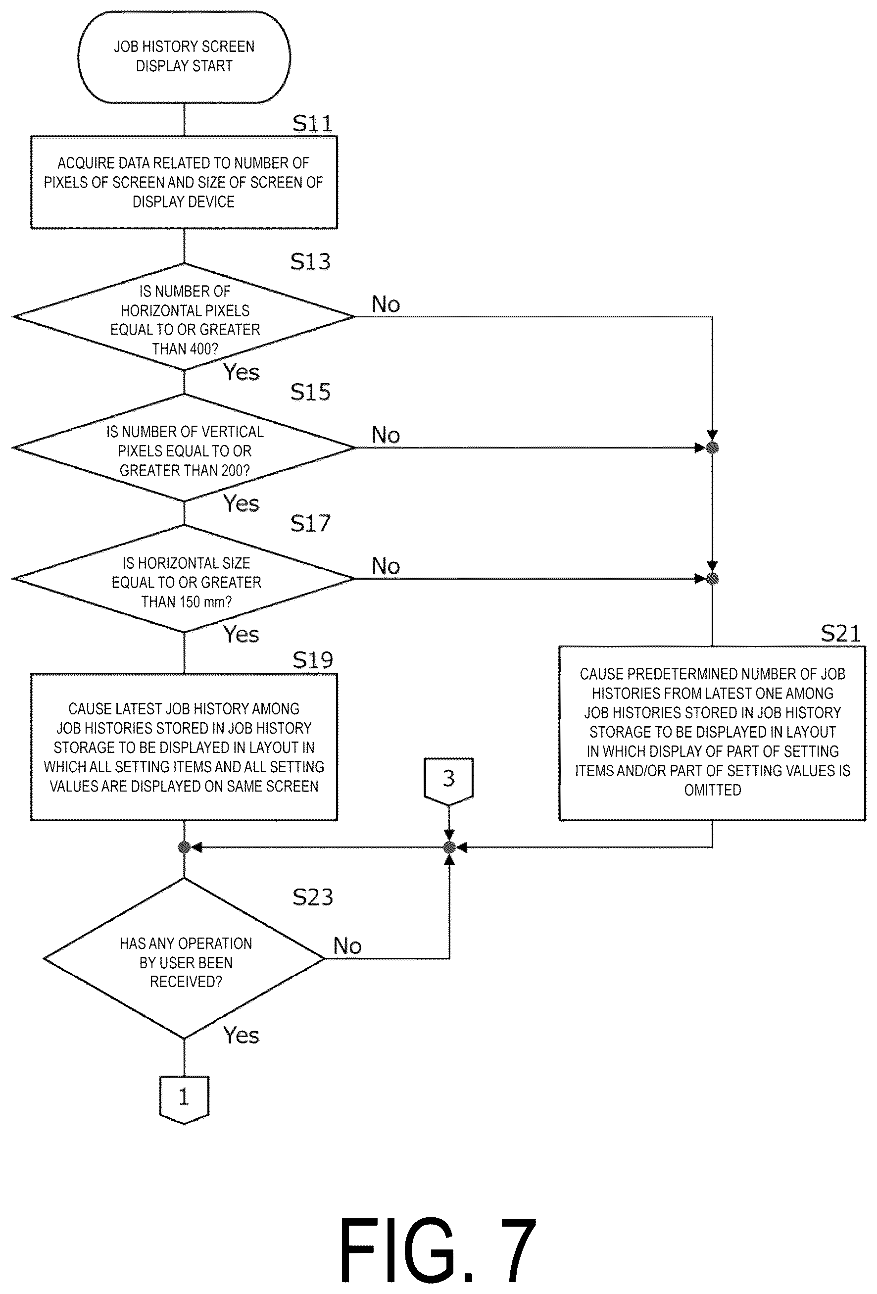 Patent US12147722 Figure 7 – Image processing apparatus and method for bringing up job history