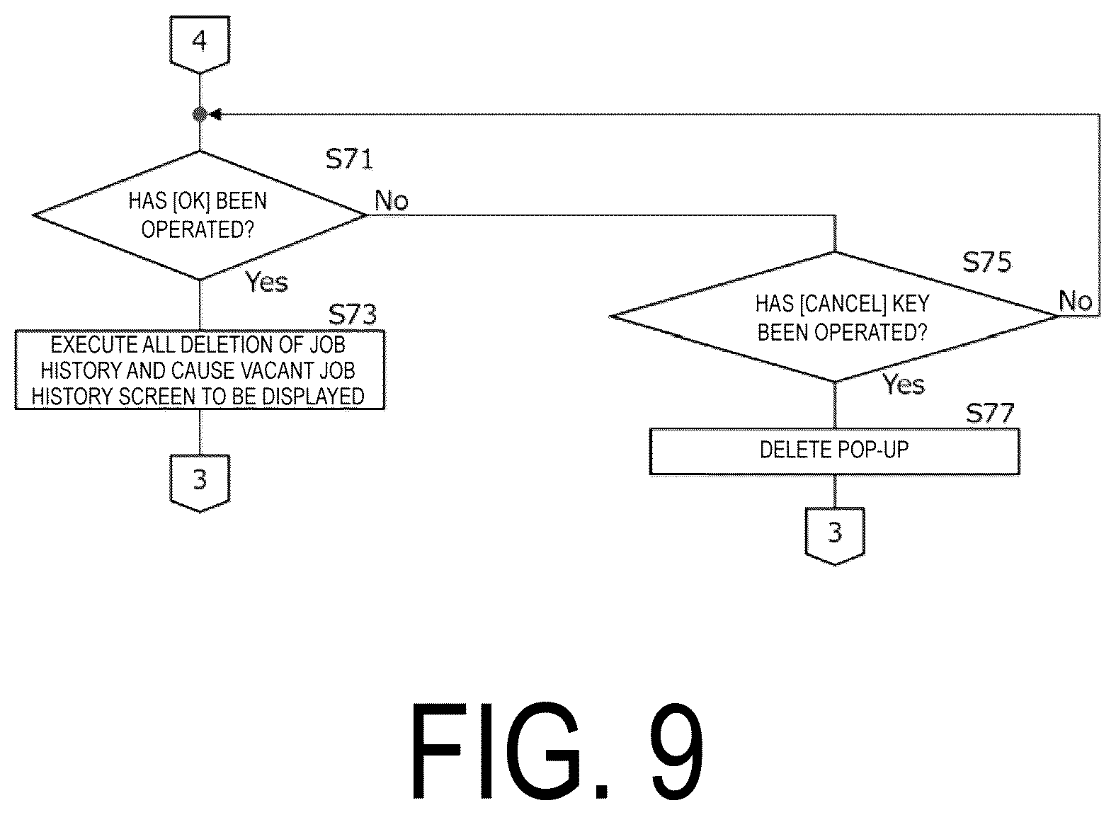 Patent US12147722 Figure 9 – Image processing apparatus and method for bringing up job history