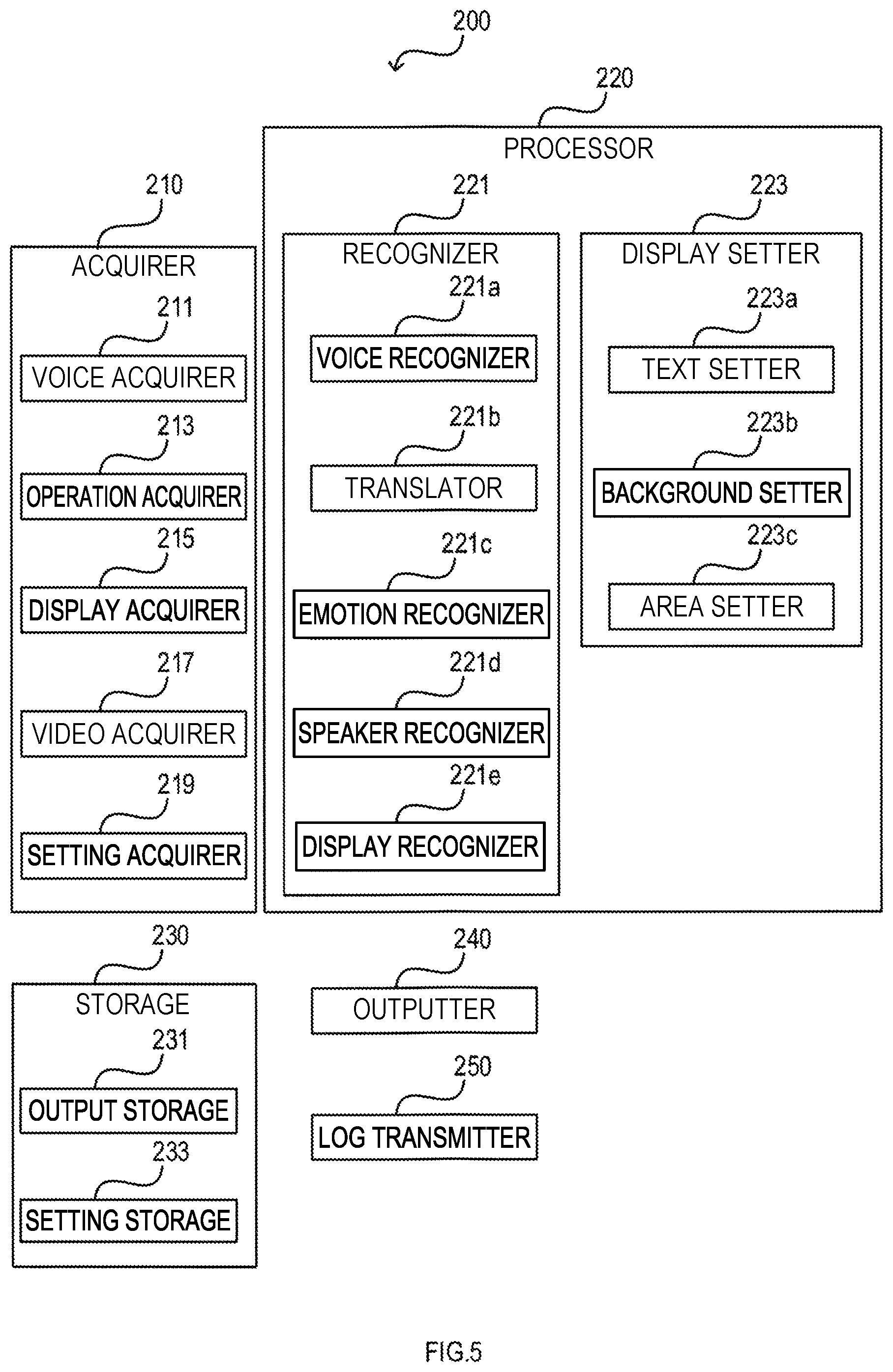 Patent US12147723 Figure 5 – Non-transitory tangible storage device, subtitle display processing device, and server