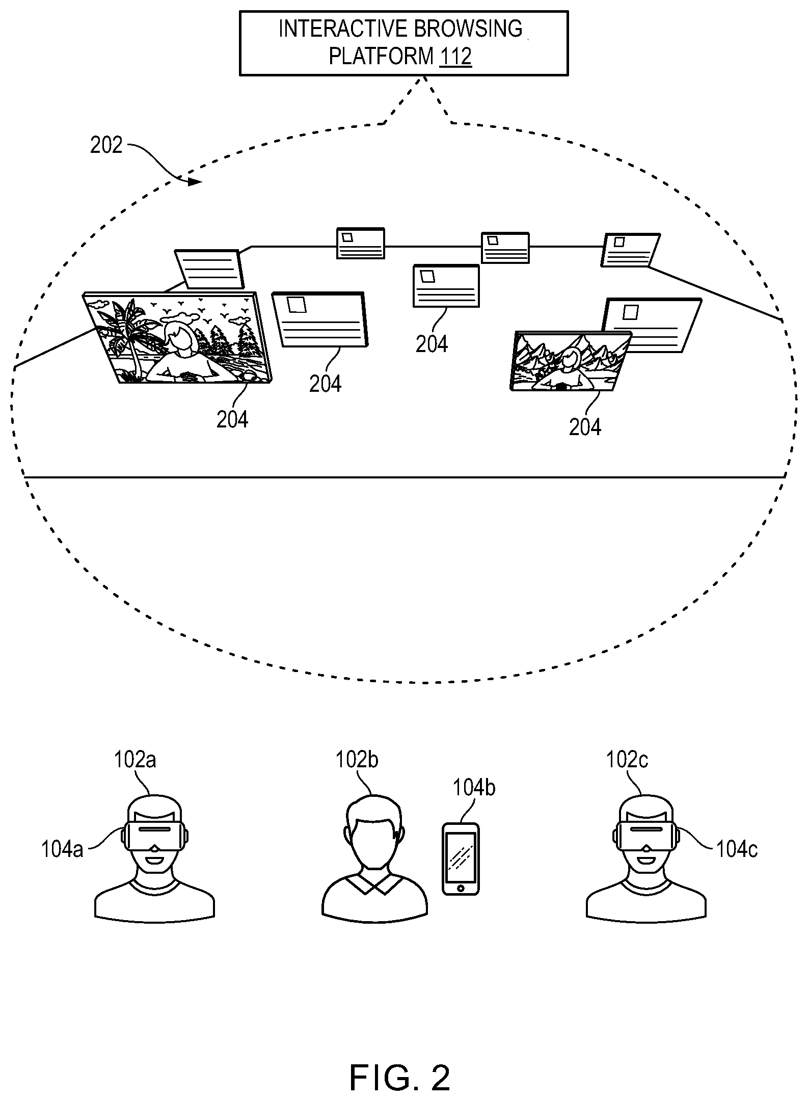 Patent US12147725 Figure 2 – Systems and methods for providing augmented interactive browsing platform