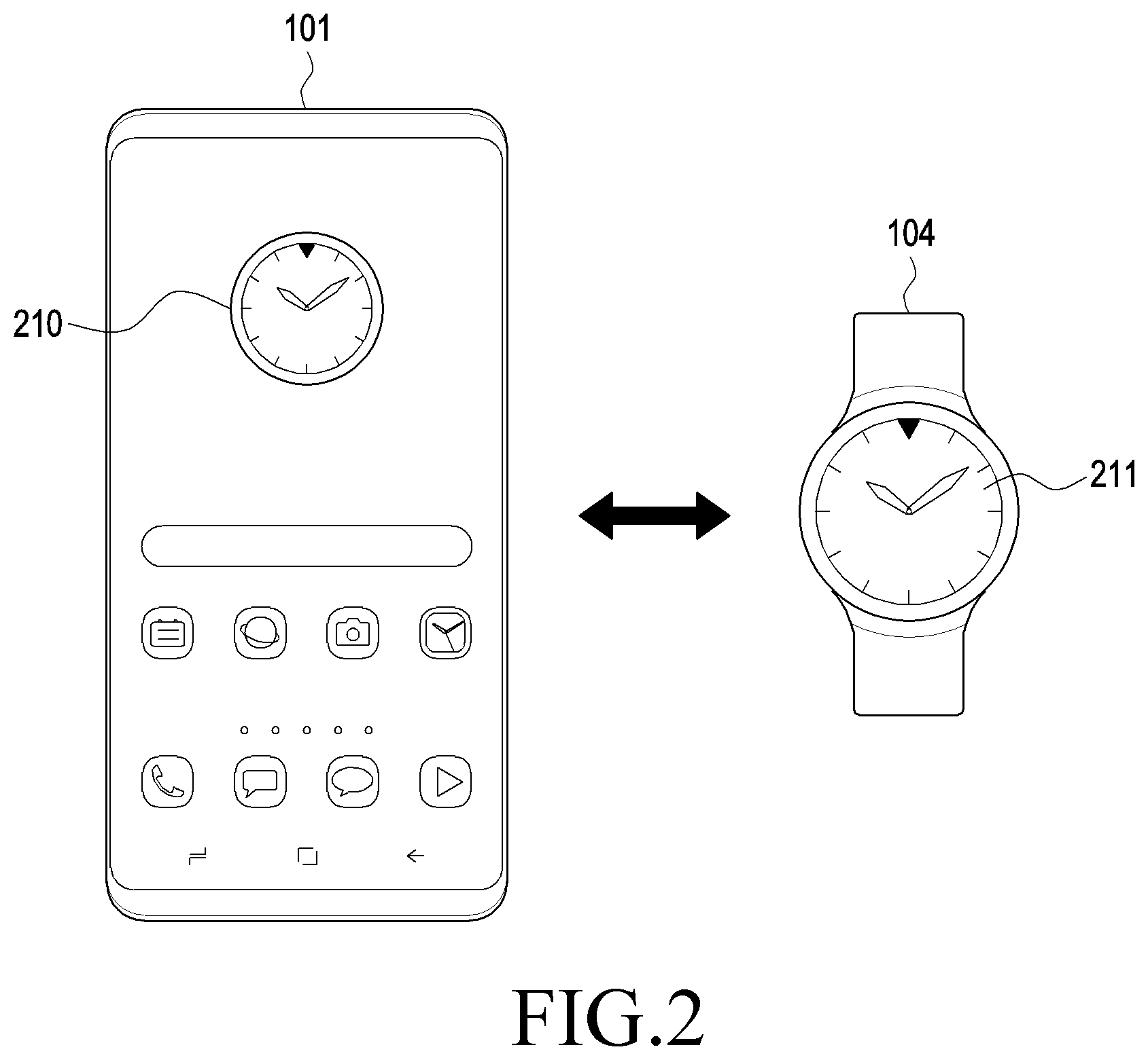Patent US12147726 Figure 2 – Electronic device displaying widget and method for controlling the same