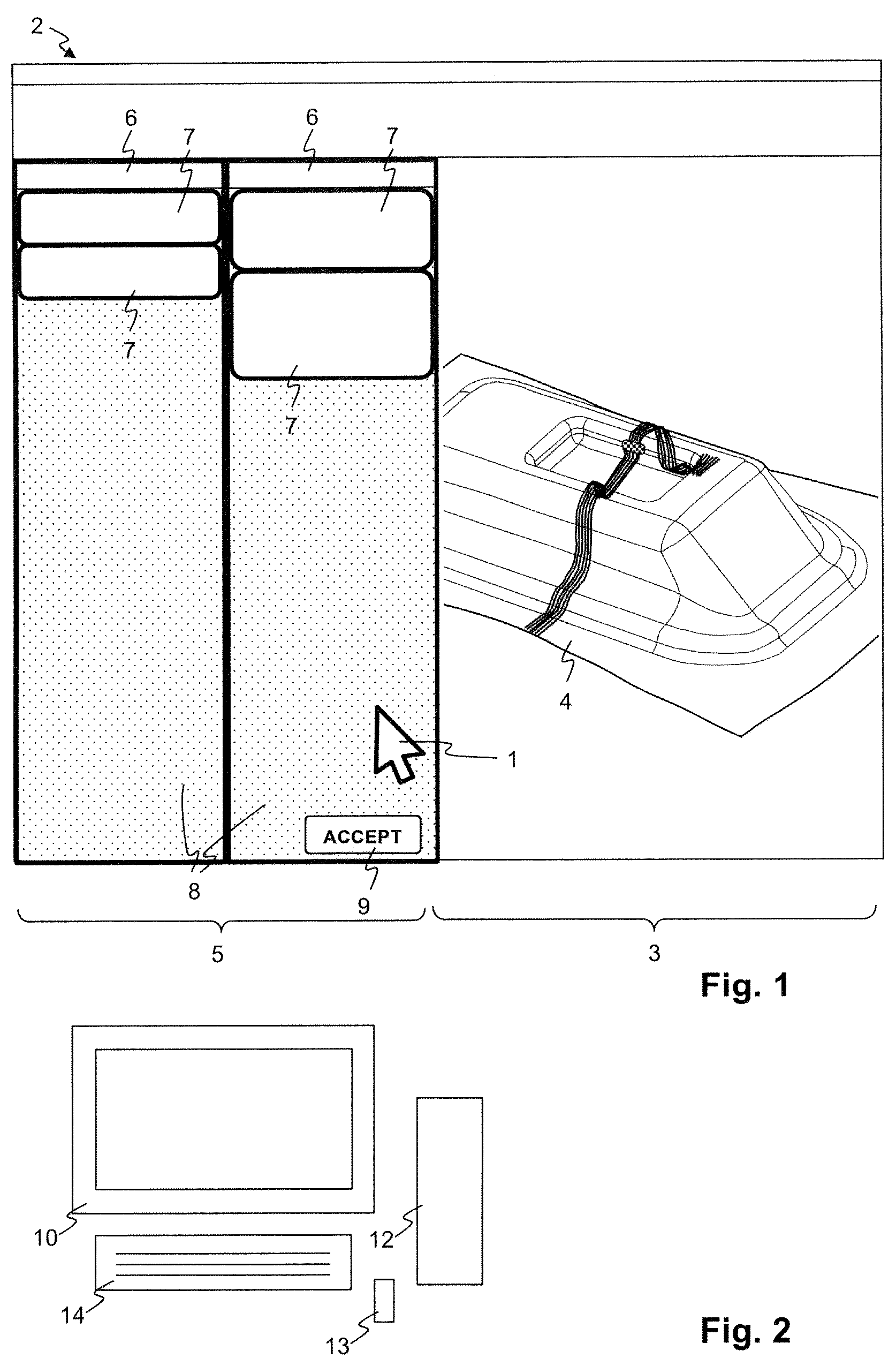 Patent US12147735 Figure 1 – Method for pointer-based user interaction in a CAE/CAD system
