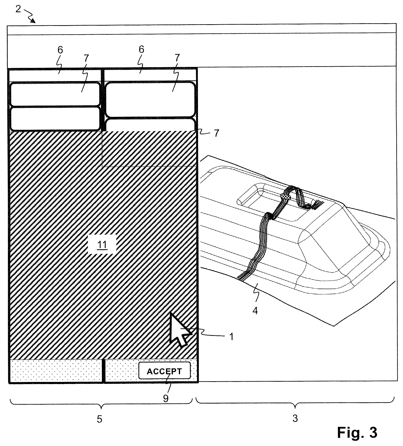 Patent US12147735 Figure 2 – Method for pointer-based user interaction in a CAE/CAD system