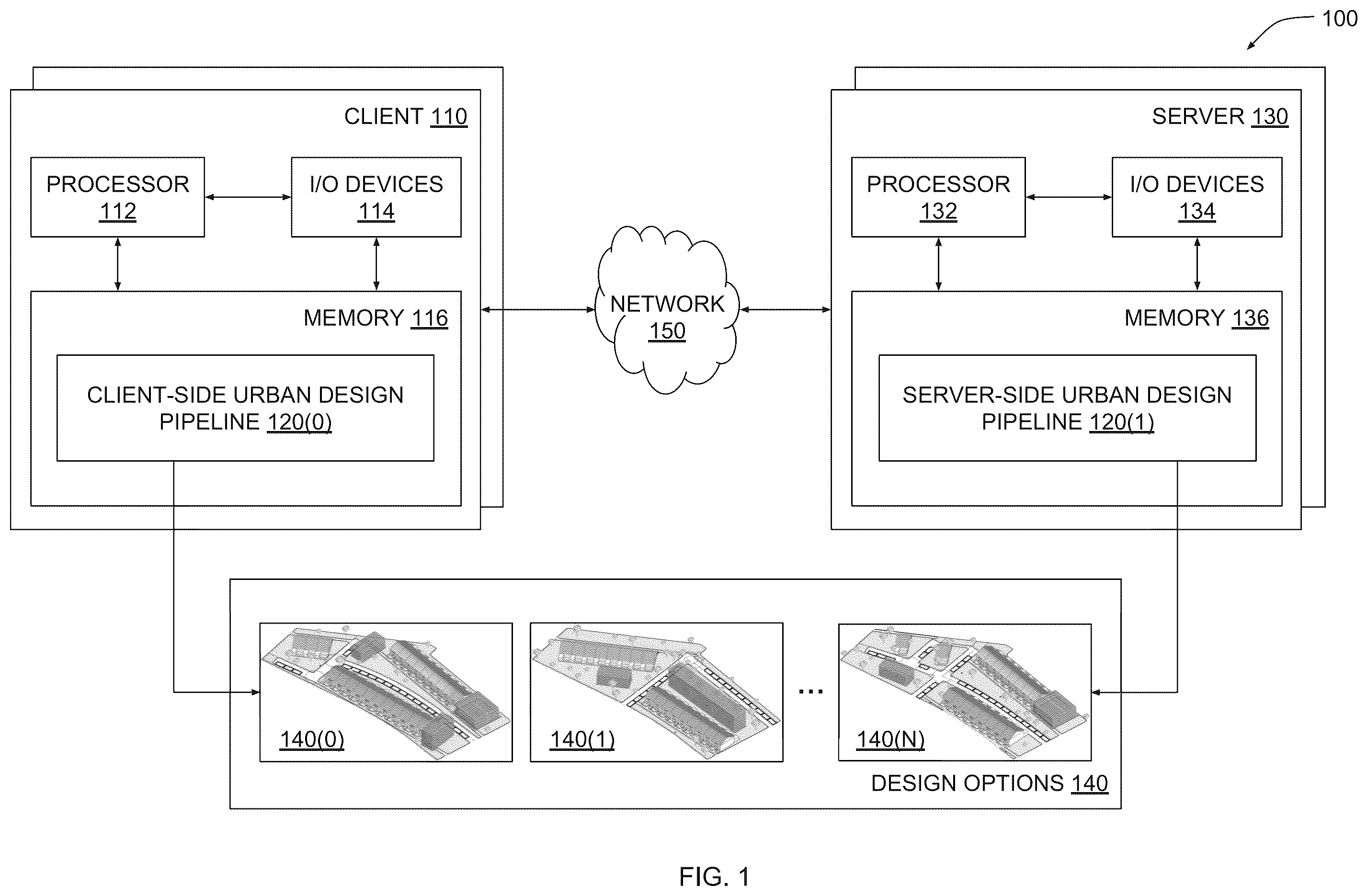 Patent US12147737 Figure 1 – Generative design pipeline for urban and neighborhood planning