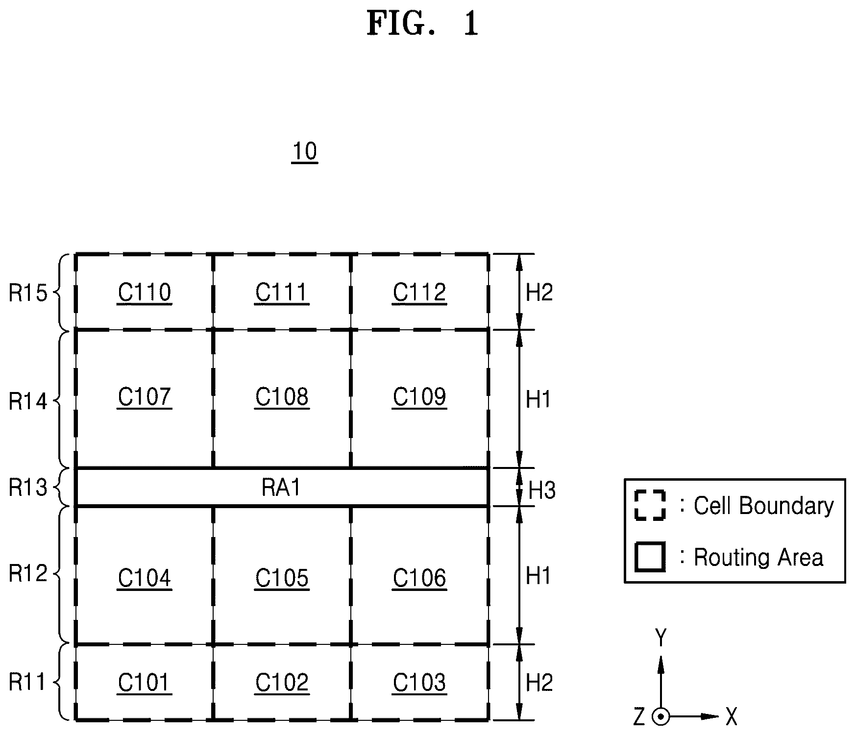 Patent US12147751 Figure 1 – Integrated circuit and method of designing the same