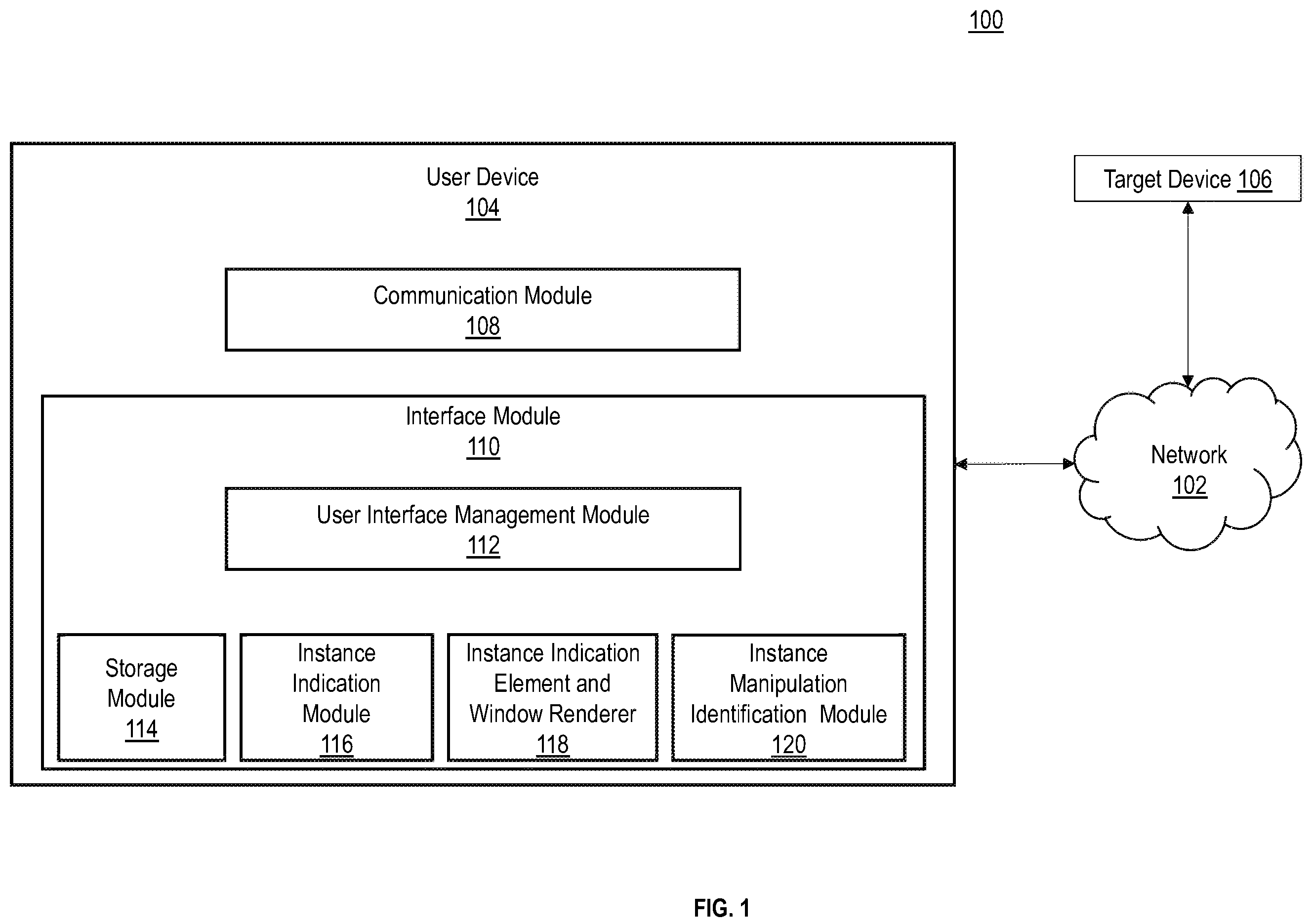 Patent US12147820 Figure 1 – Multi-instance user interface management