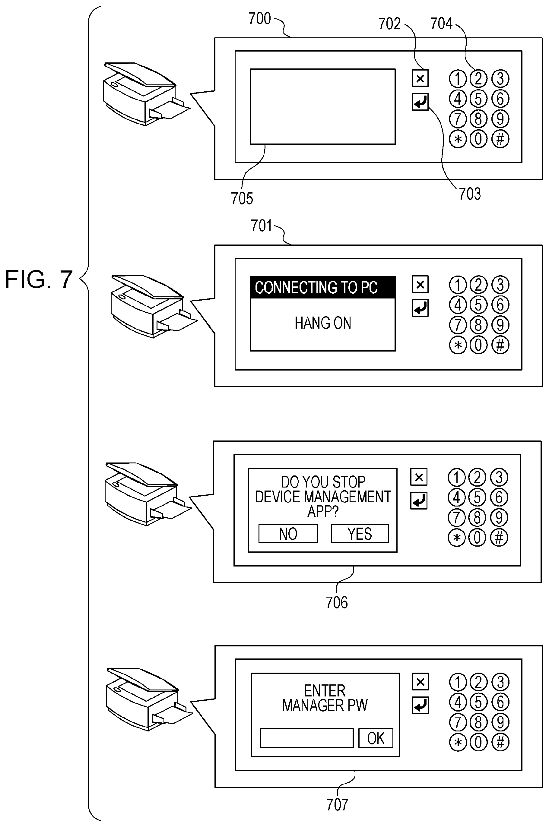 Patent US12147830 Figure 8 – System including device and information processing apparatus in which application capable of changing setting of the device operates