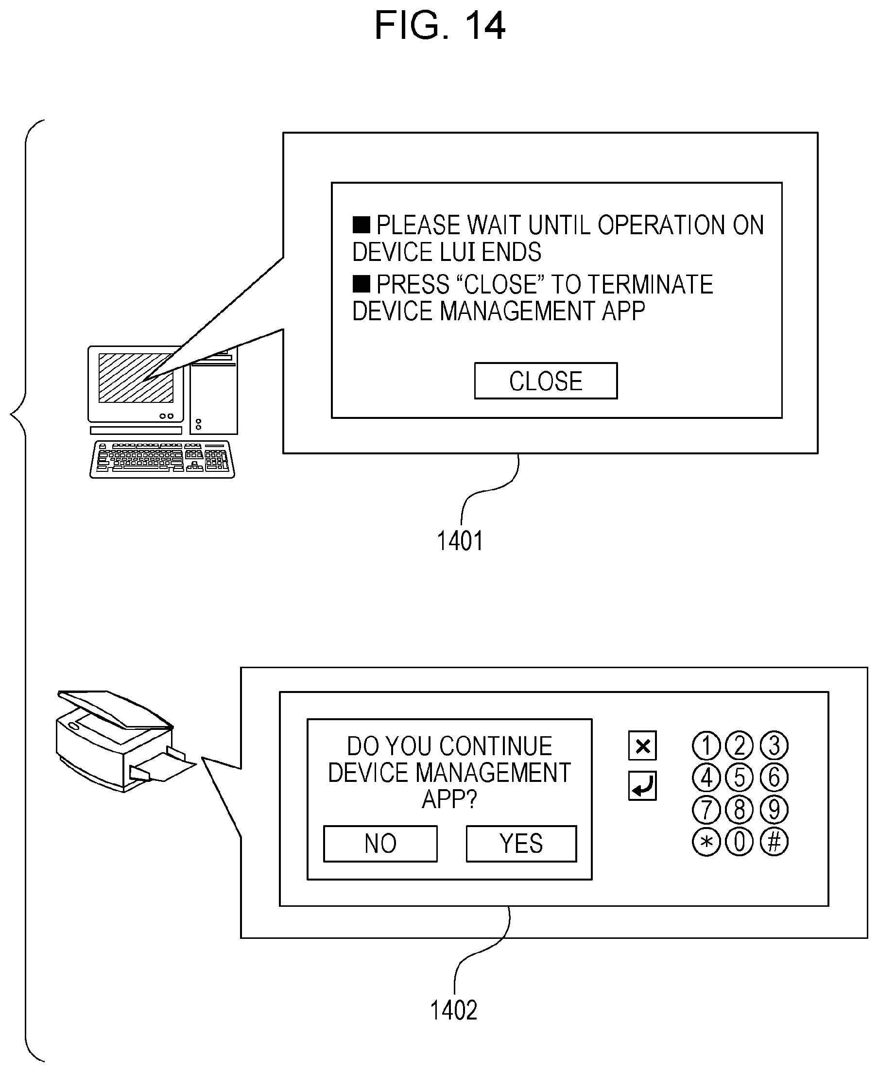 Patent US12147830 Figure 15 – System including device and information processing apparatus in which application capable of changing setting of the device operates
