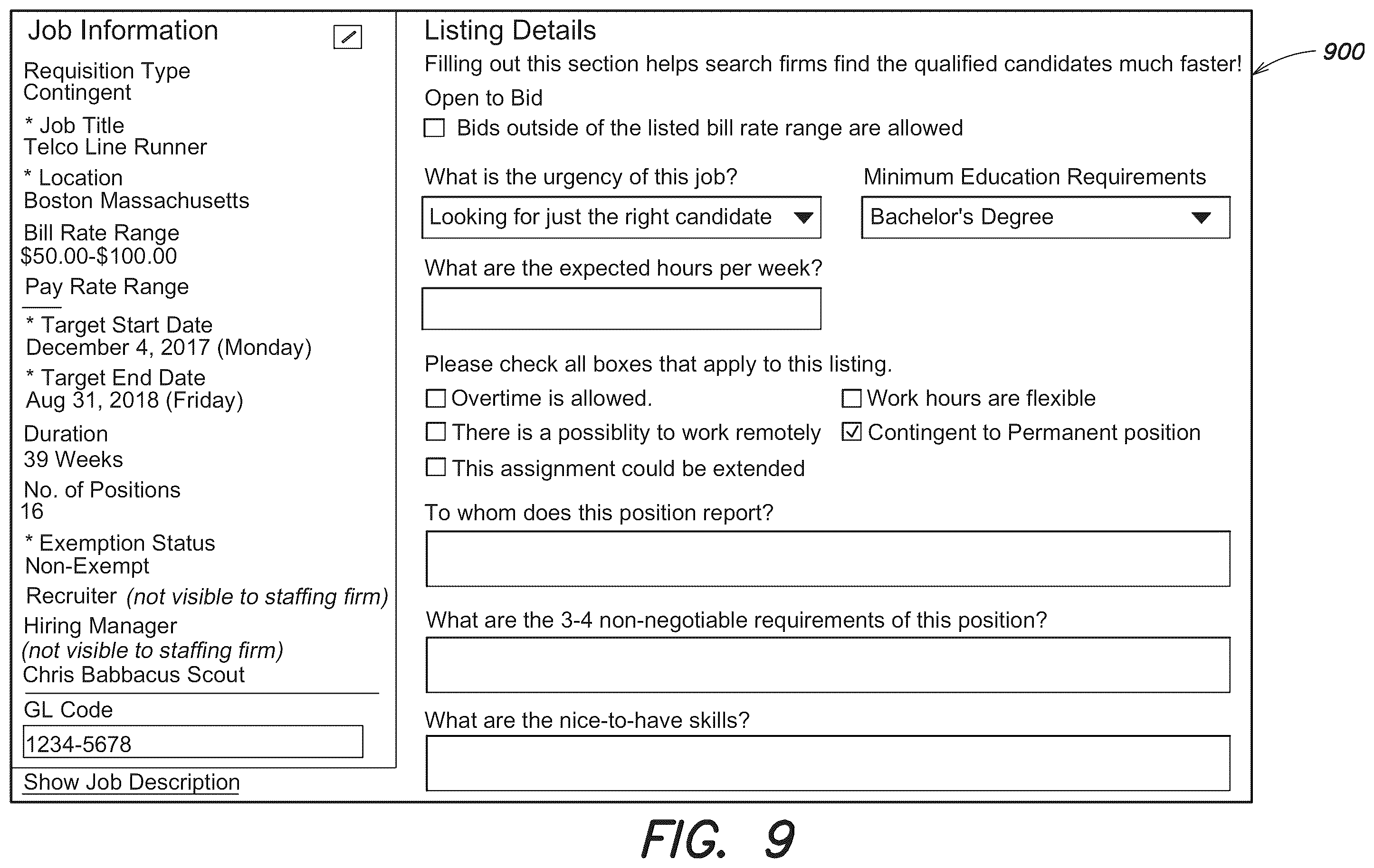 Patent US12147919 Figure 16 – System and interfaces for managing temporary workers