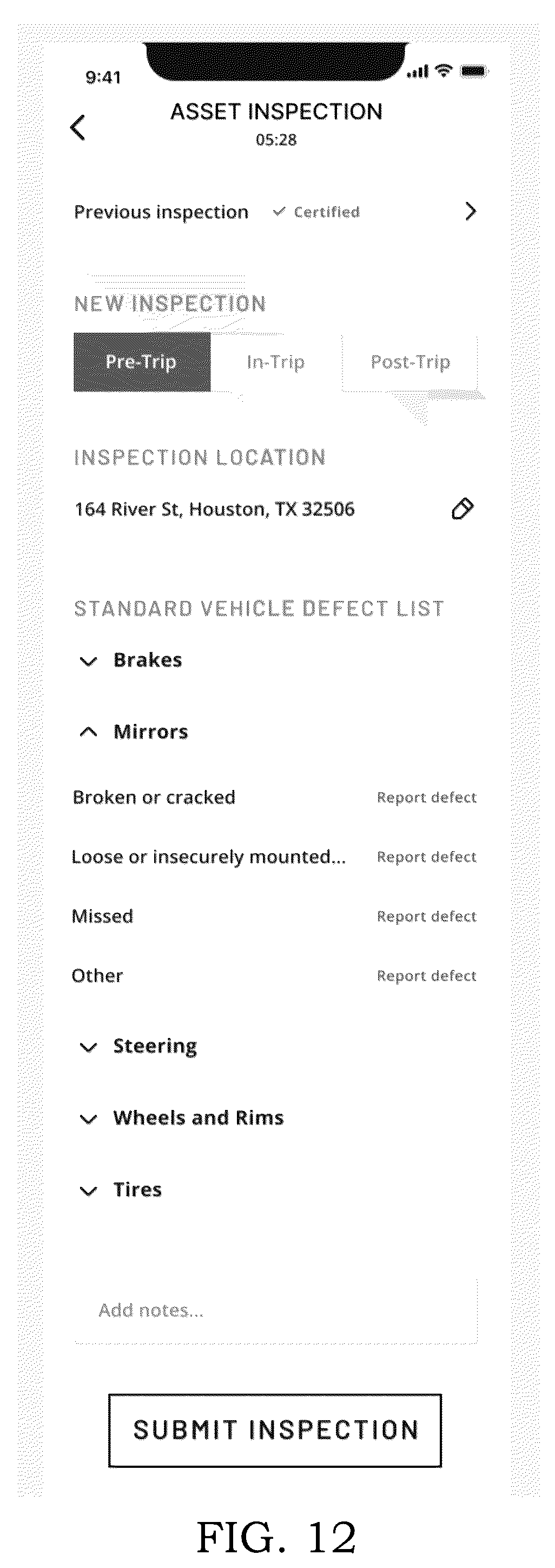 Patent US12147928 Figure 10 – Systems and methods for performing vehicle inspections