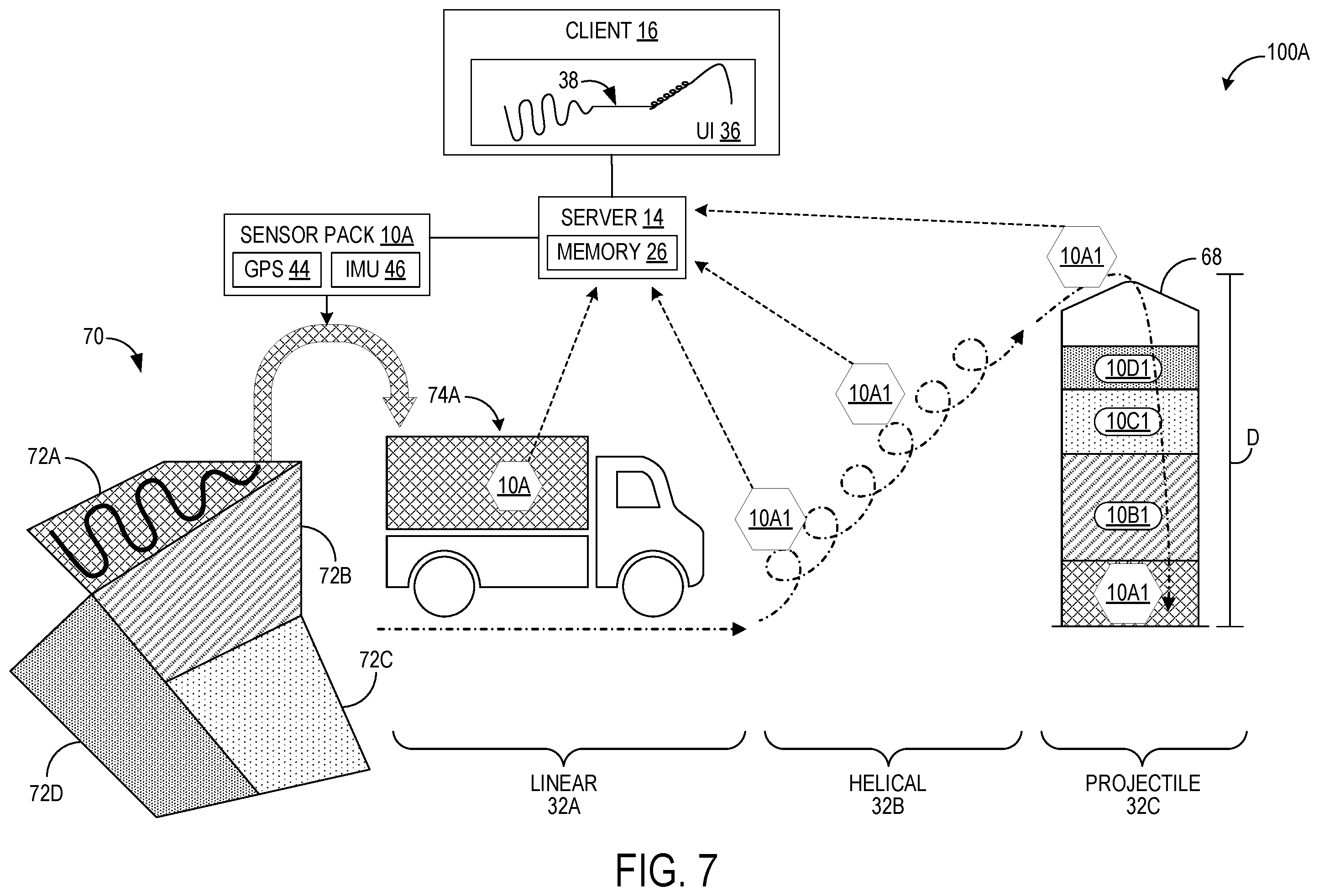 Patent US12147932 Figure 7 – Traceability system for bulk commodity supply chain