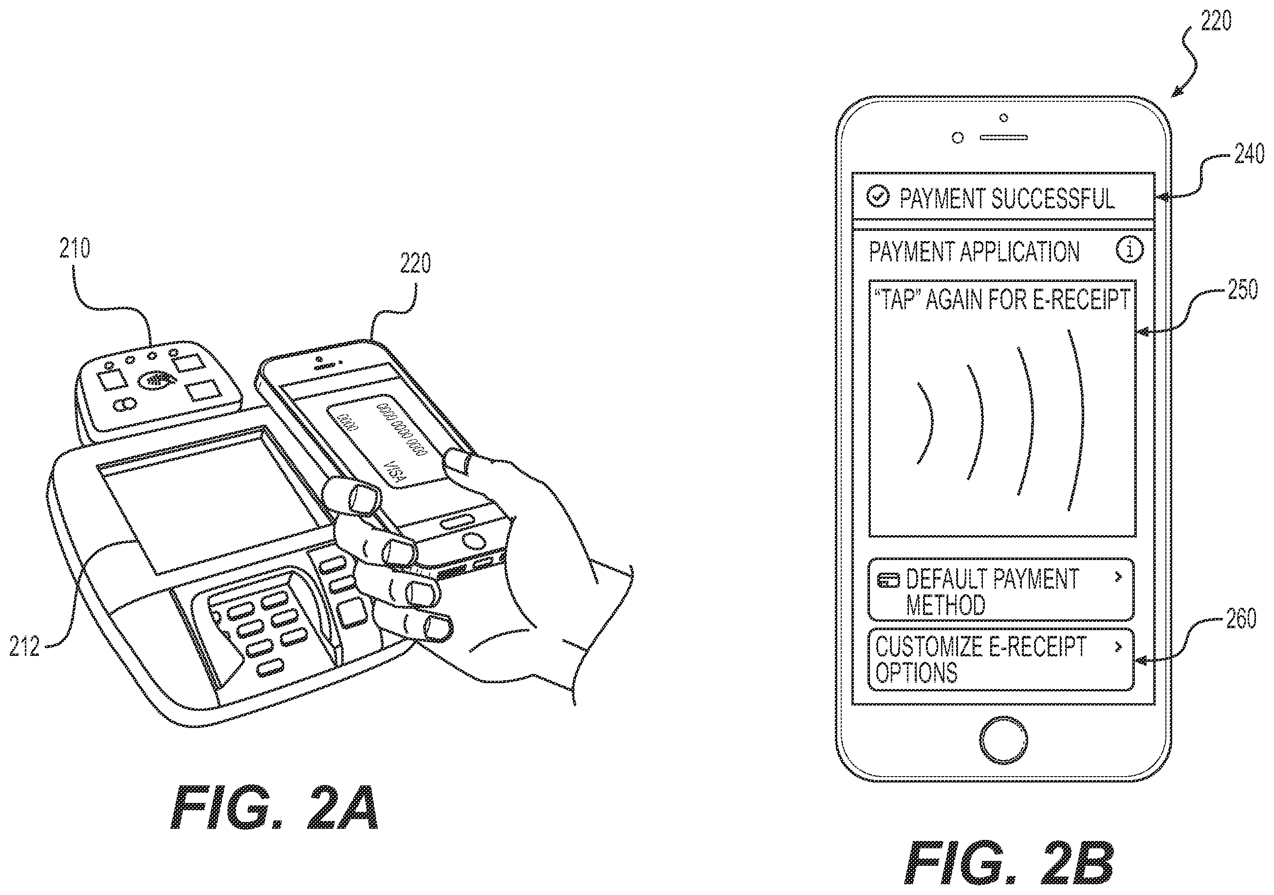 Patent US12147951 Figure 2 – Systems and methods for second tap e-receipt option for NFC-enabled payment vehicles