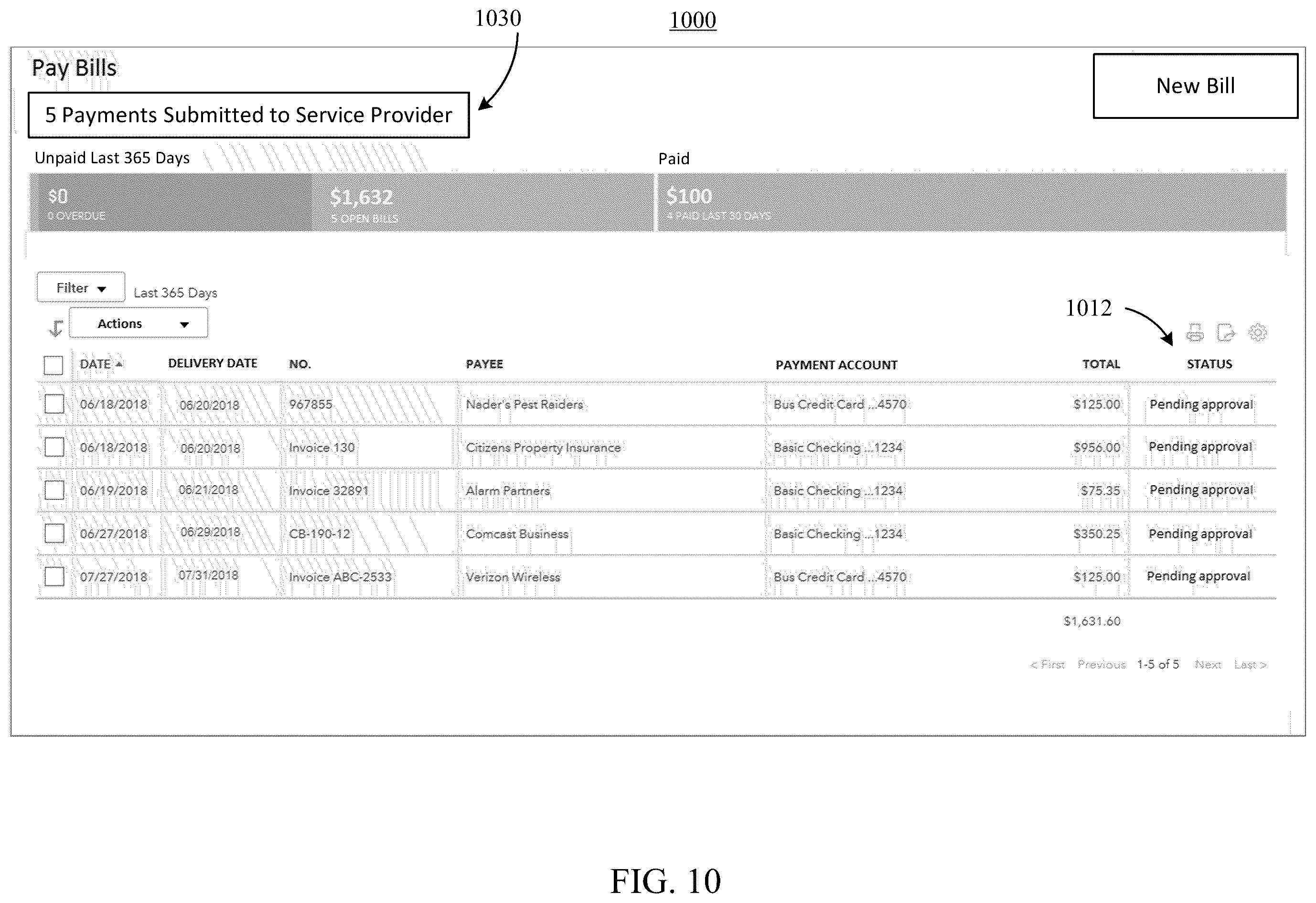 Patent US12147953 Figure 10 – Third-party payment interfaces