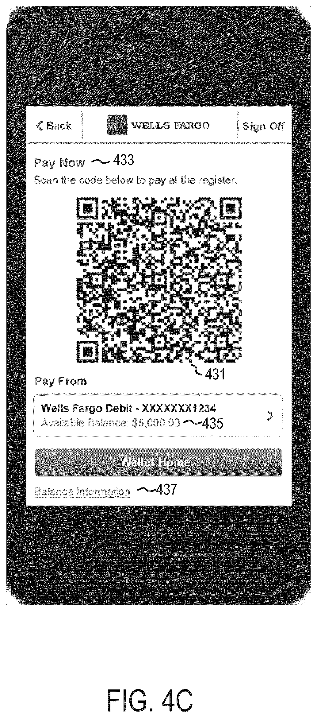 Patent US12147974 Figure 14 – Mobile wallet account balance systems and methods