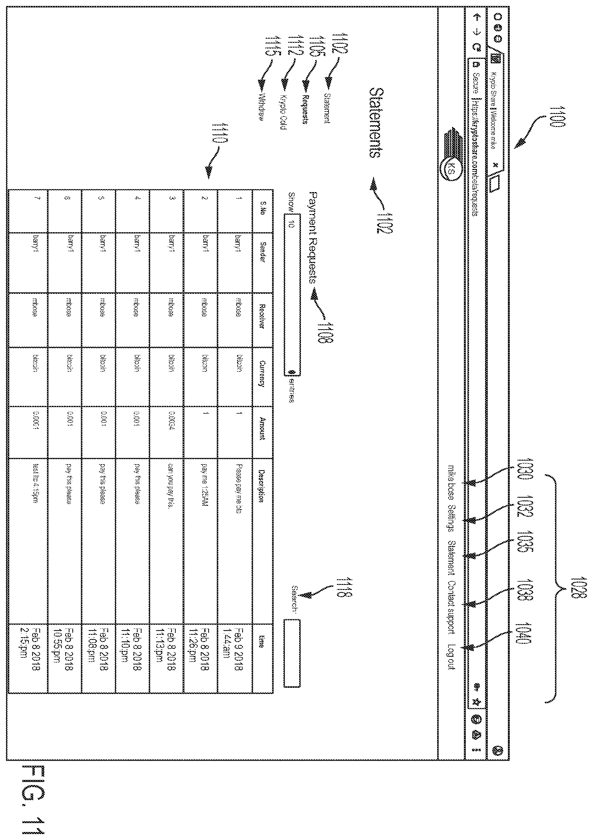 Patent US12147976 Figure 12 – Systems and methods for peer-to-peer transmission of digital assets