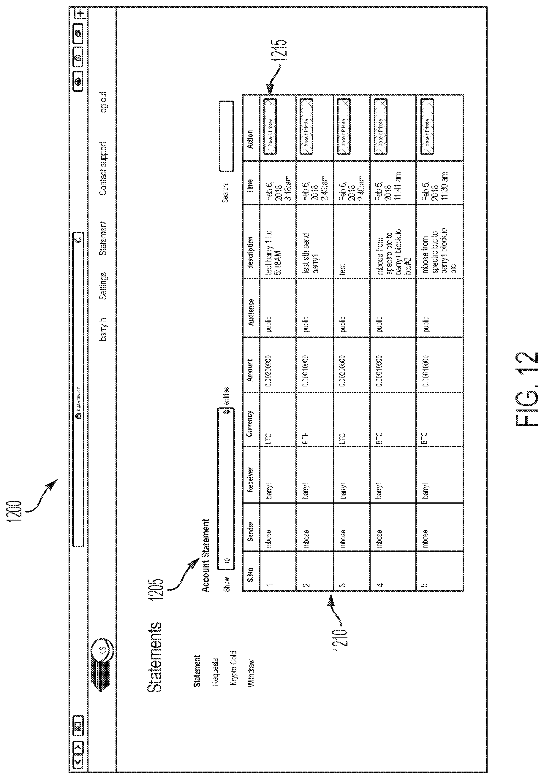 Patent US12147976 Figure 13 – Systems and methods for peer-to-peer transmission of digital assets
