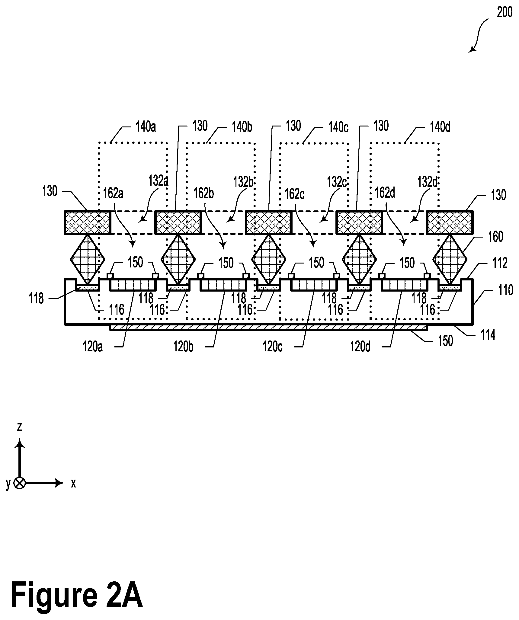 Patent US12155000 Figure 2 – Monolithic silicon photomultiplier array