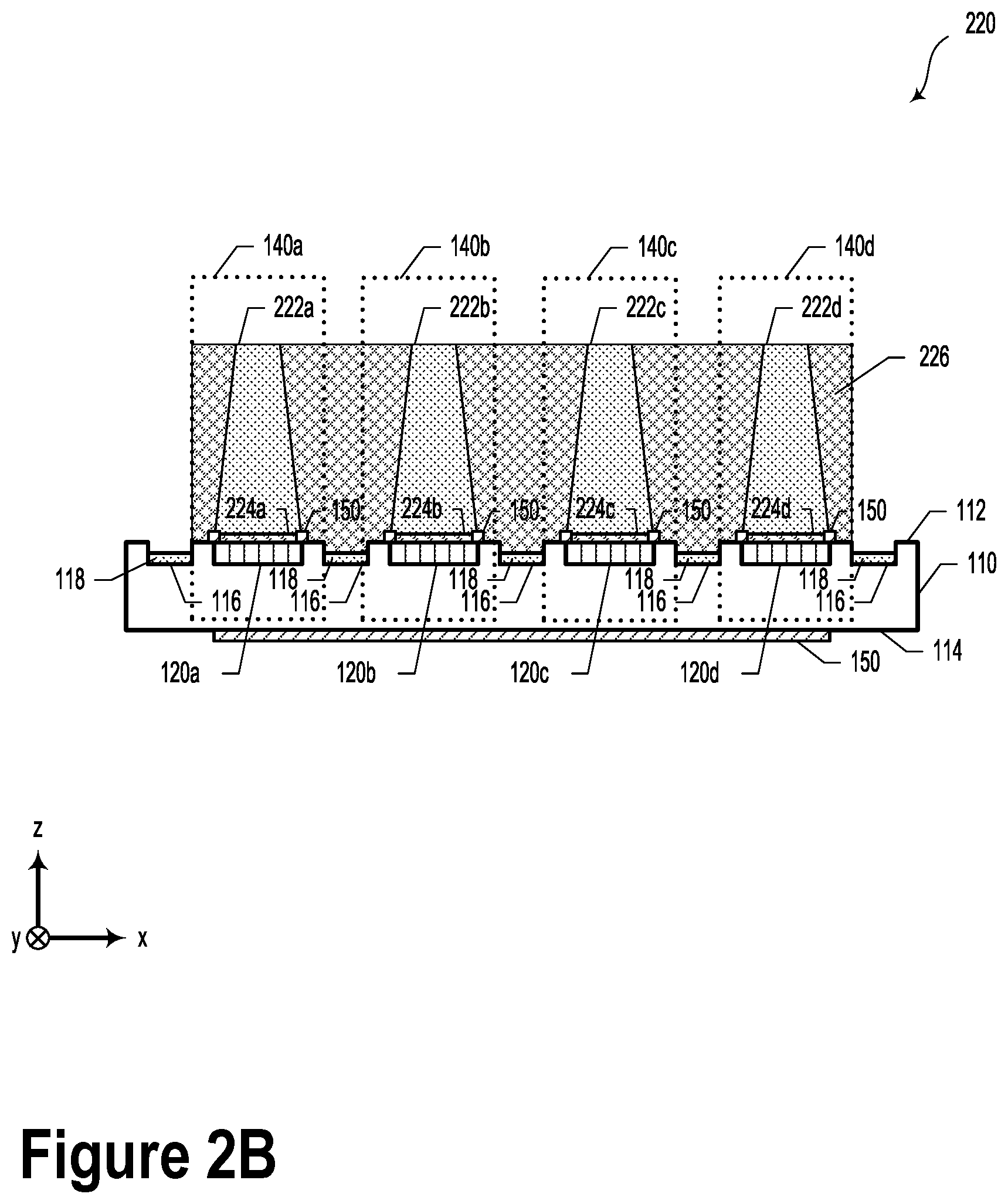 Patent US12155000 Figure 3 – Monolithic silicon photomultiplier array
