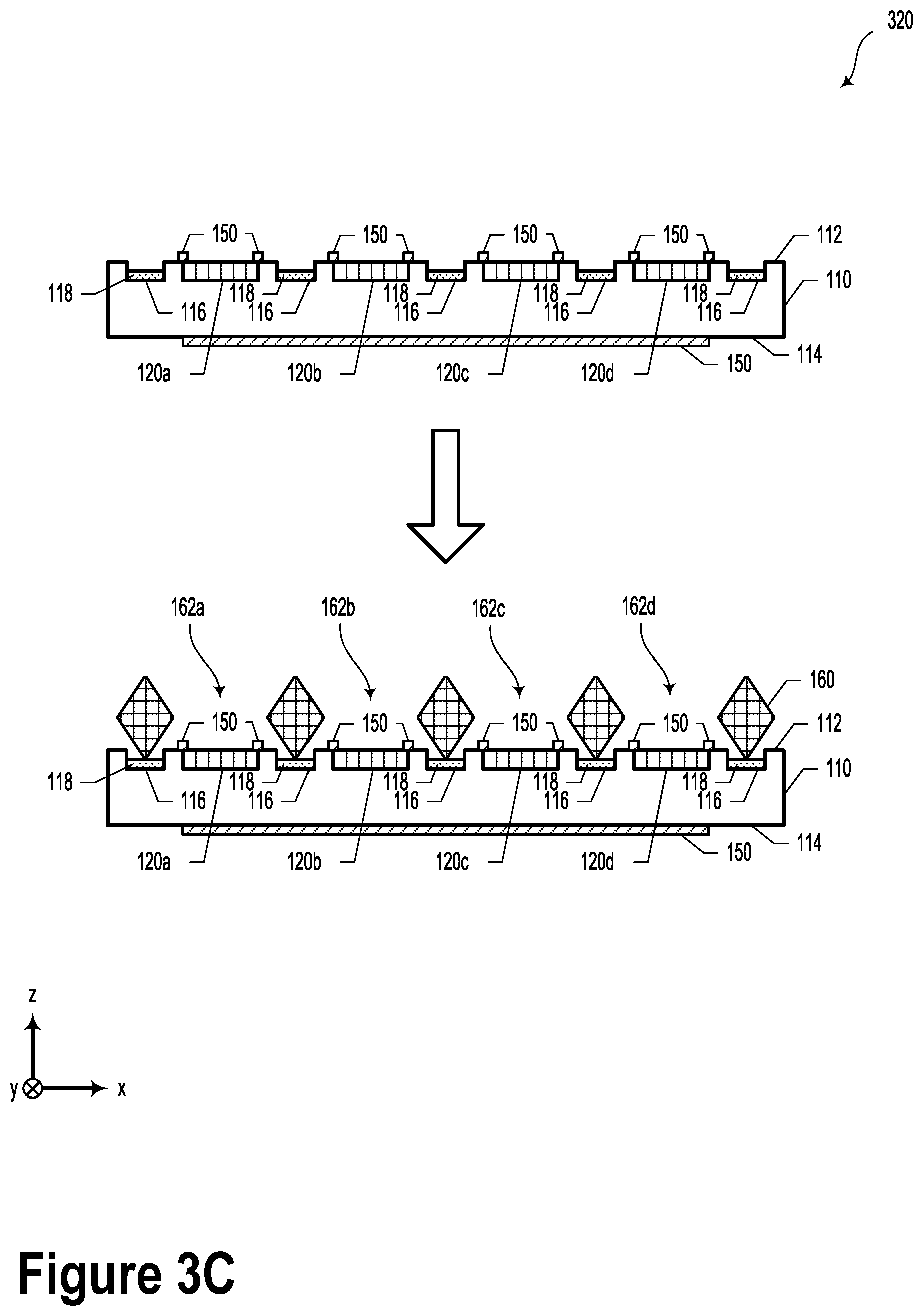 Patent US12155000 Figure 7 – Monolithic silicon photomultiplier array