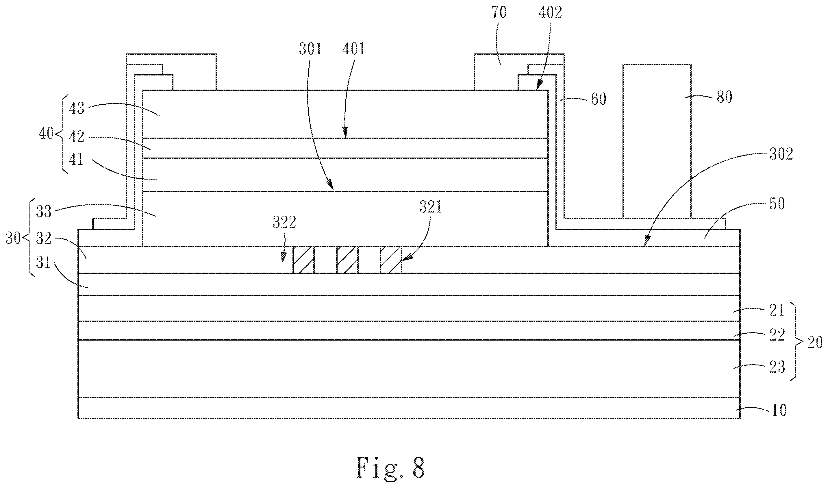 Patent US12155010 Figure 10 – Small-size vertical-type light emitting diode chip with high luminous in central region