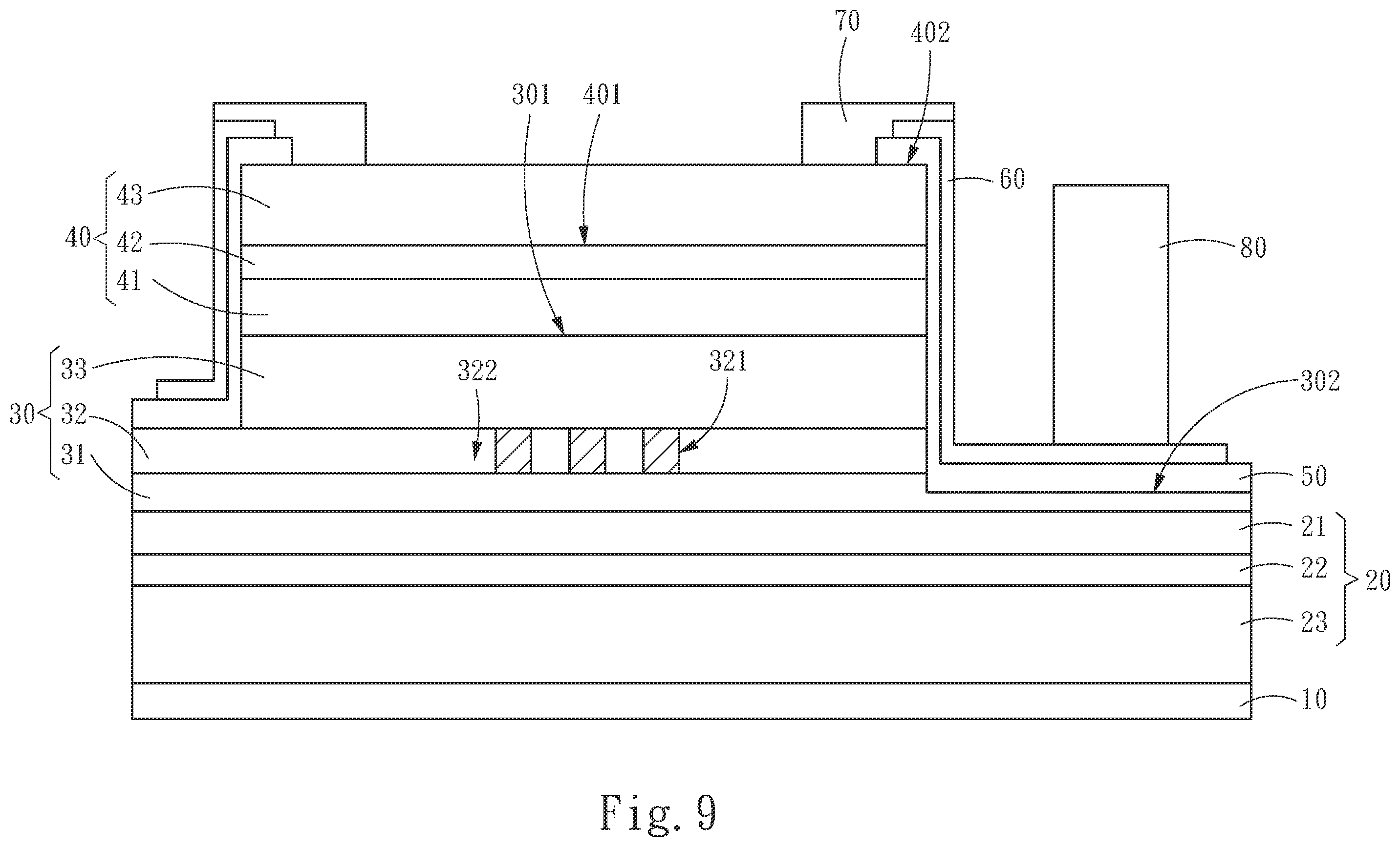 Patent US12155010 Figure 11 – Small-size vertical-type light emitting diode chip with high luminous in central region