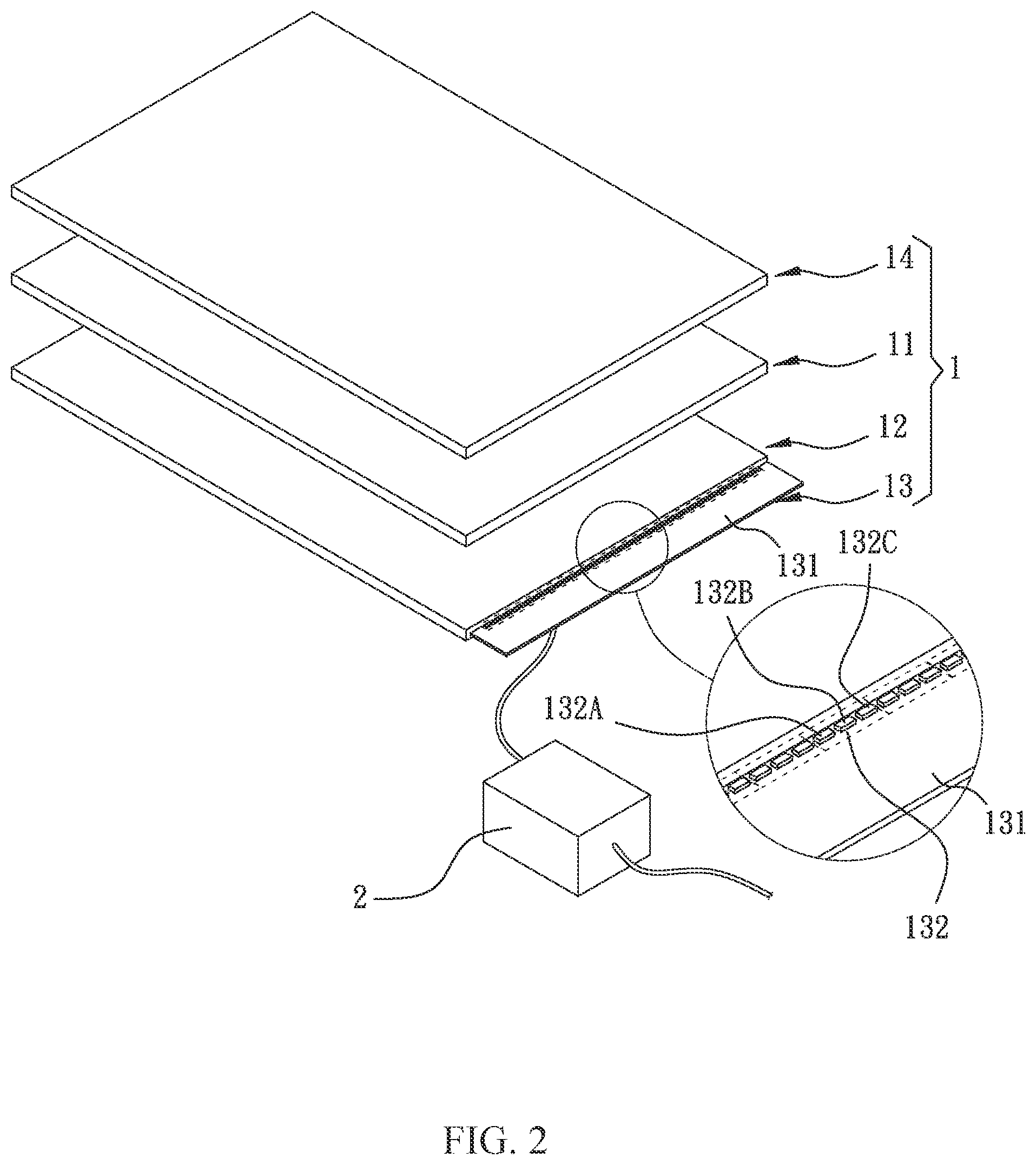 Patent US12155014 Figure 2 – Light-emitting apparatus for automobile sunroof