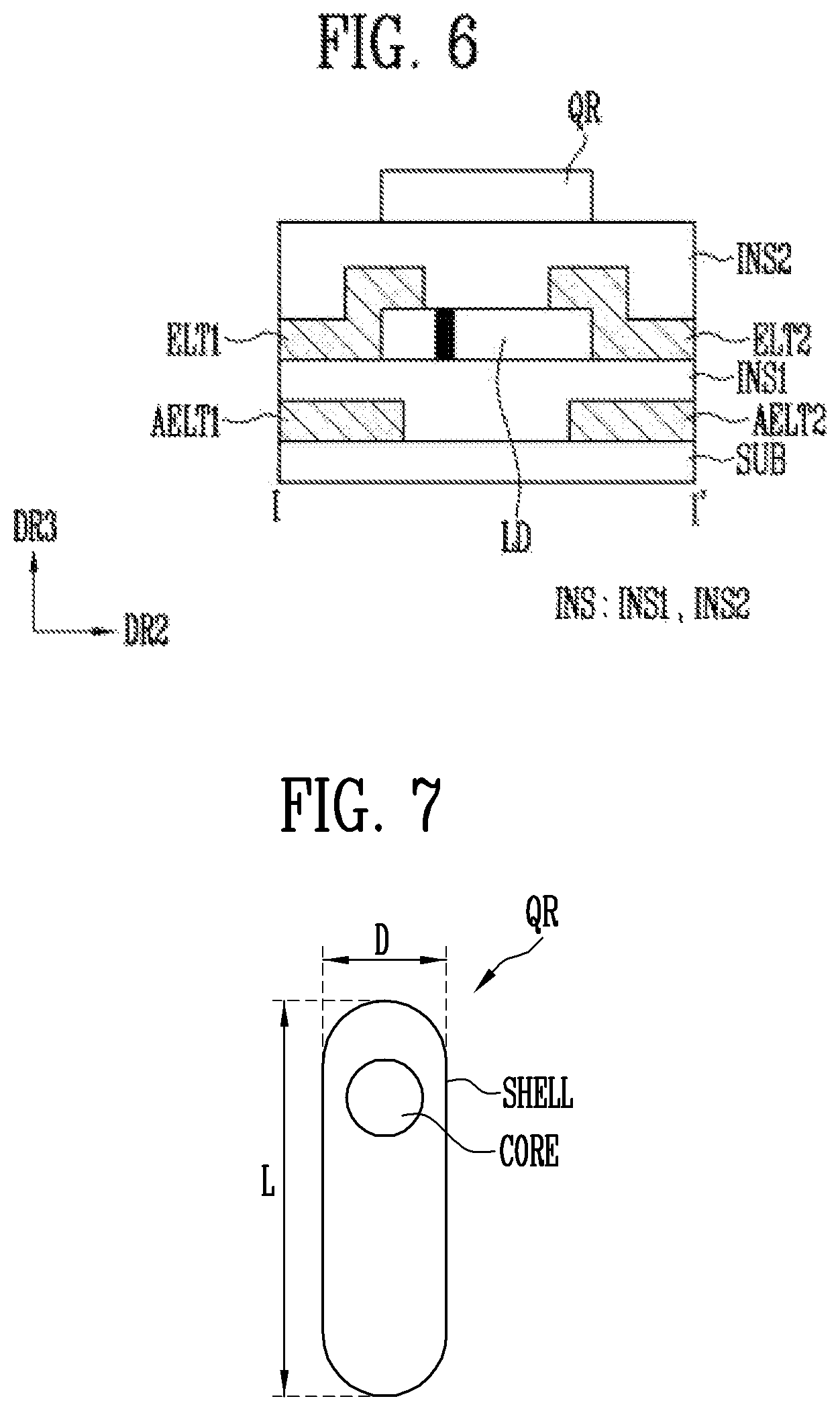 Patent US12155018 Figure 6 – Light-emitting device and display device including rod shaped light emitting elements and color conversion elements