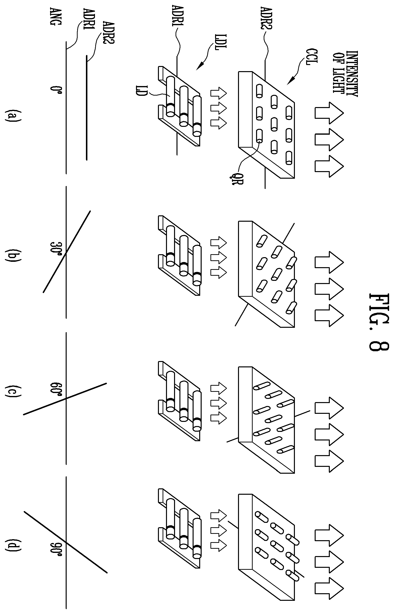 Patent US12155018 Figure 7 – Light-emitting device and display device including rod shaped light emitting elements and color conversion elements