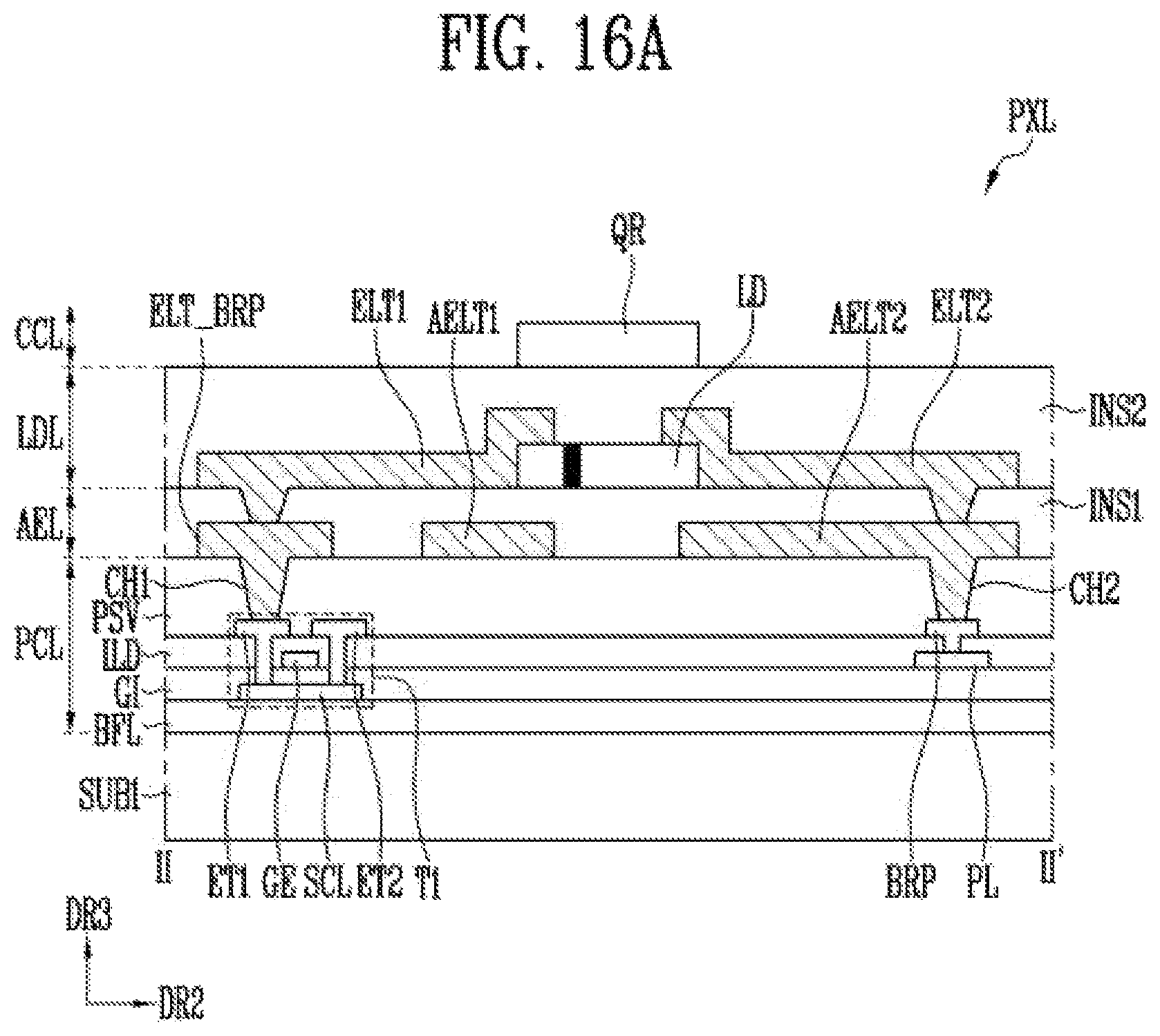 Patent US12155018 Figure 20 – Light-emitting device and display device including rod shaped light emitting elements and color conversion elements